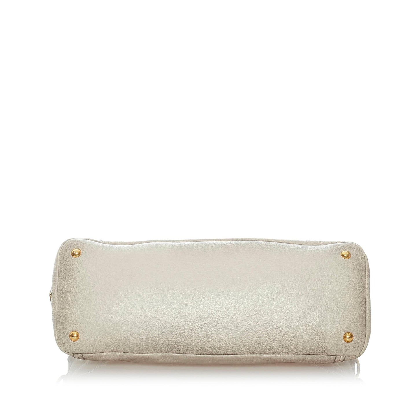 Prada Cervo Antik Frame Leather Satchel (SHG-32425)