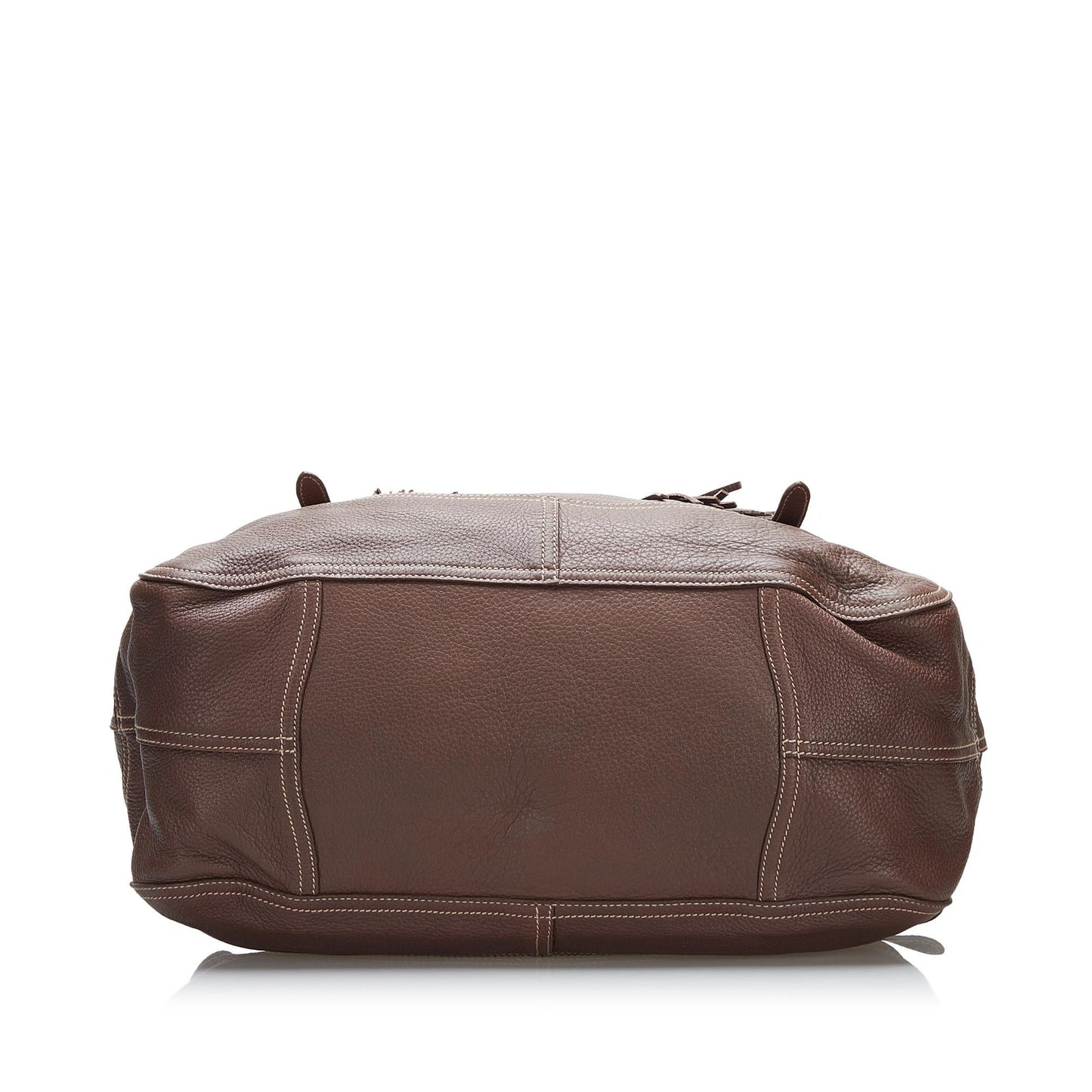 Prada Cervo Drawstring Leather Tote (SHG-37104)