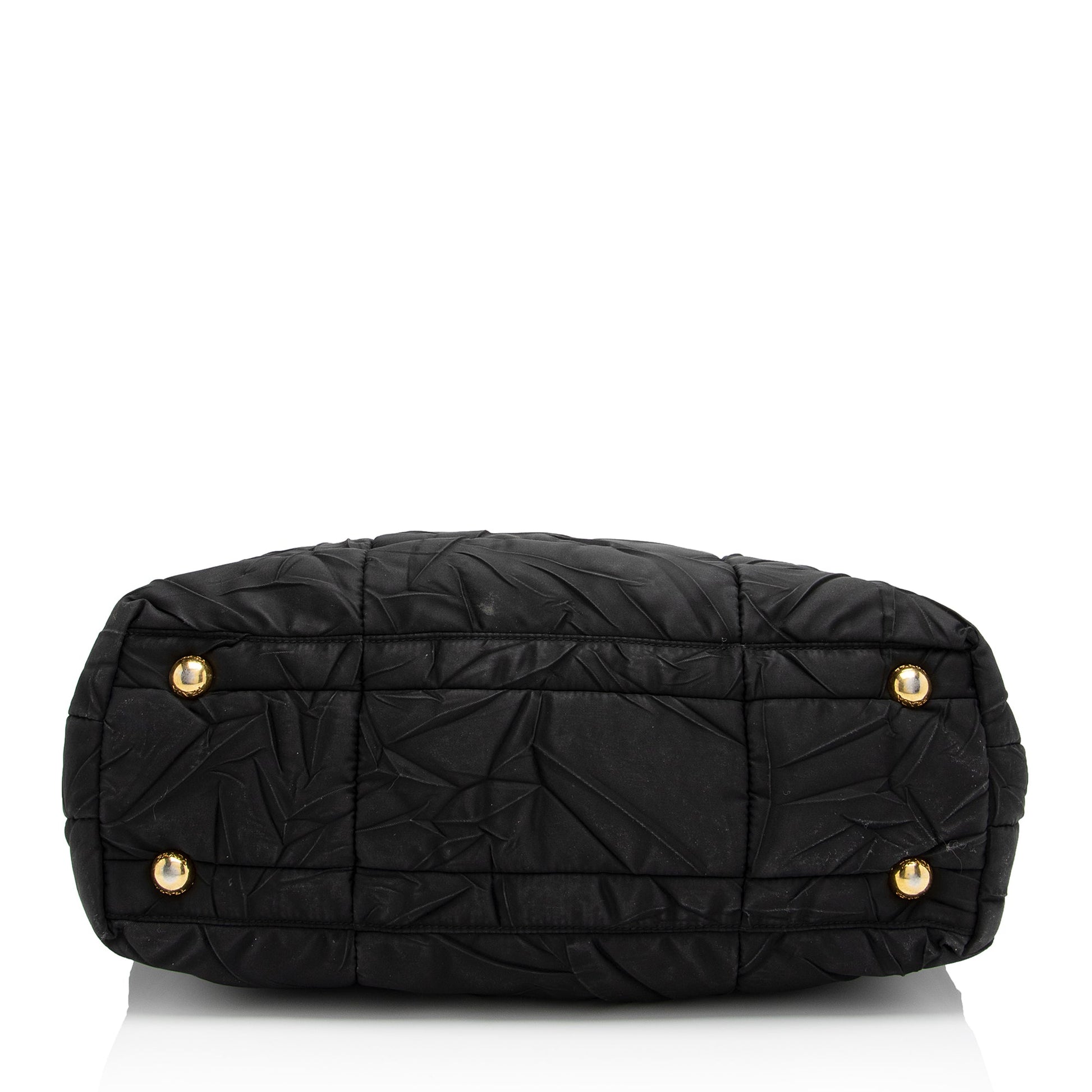 Prada Chevron Quilted Tessuto Convertible Large Tote (SHF-23247)