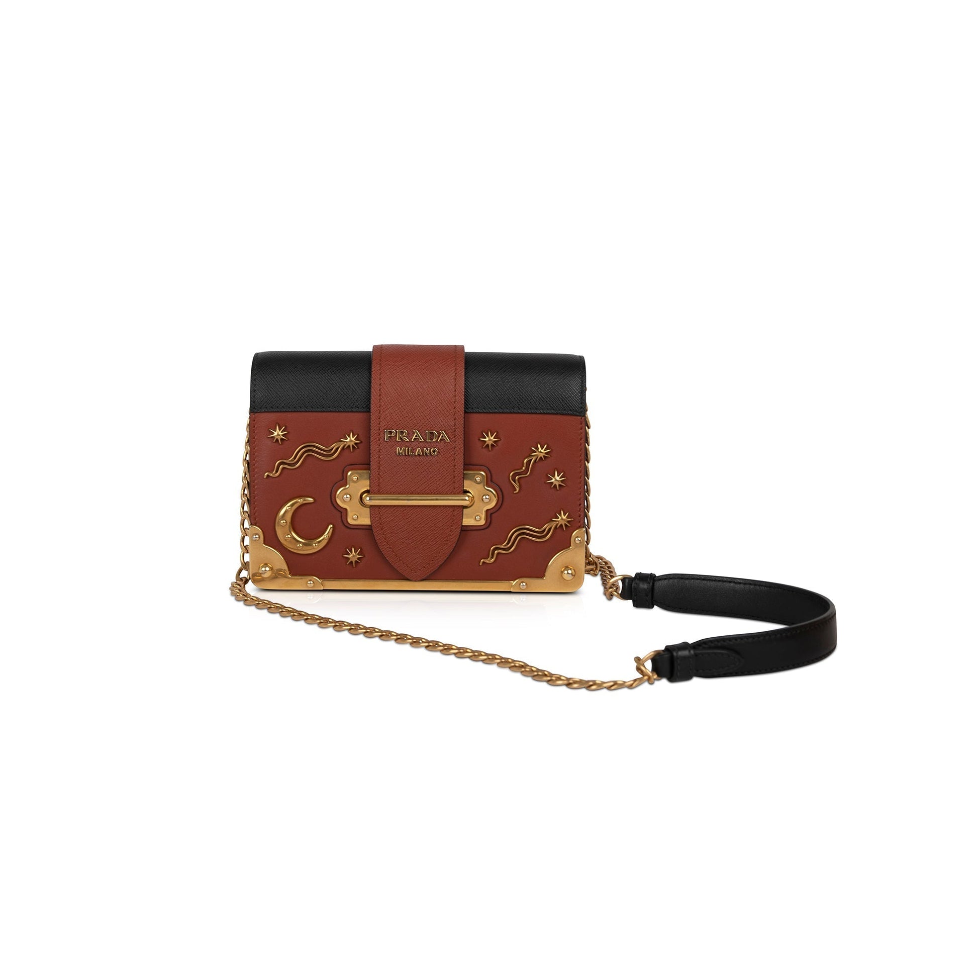 Prada City Calf Cahier Astrology Shoulder Bag