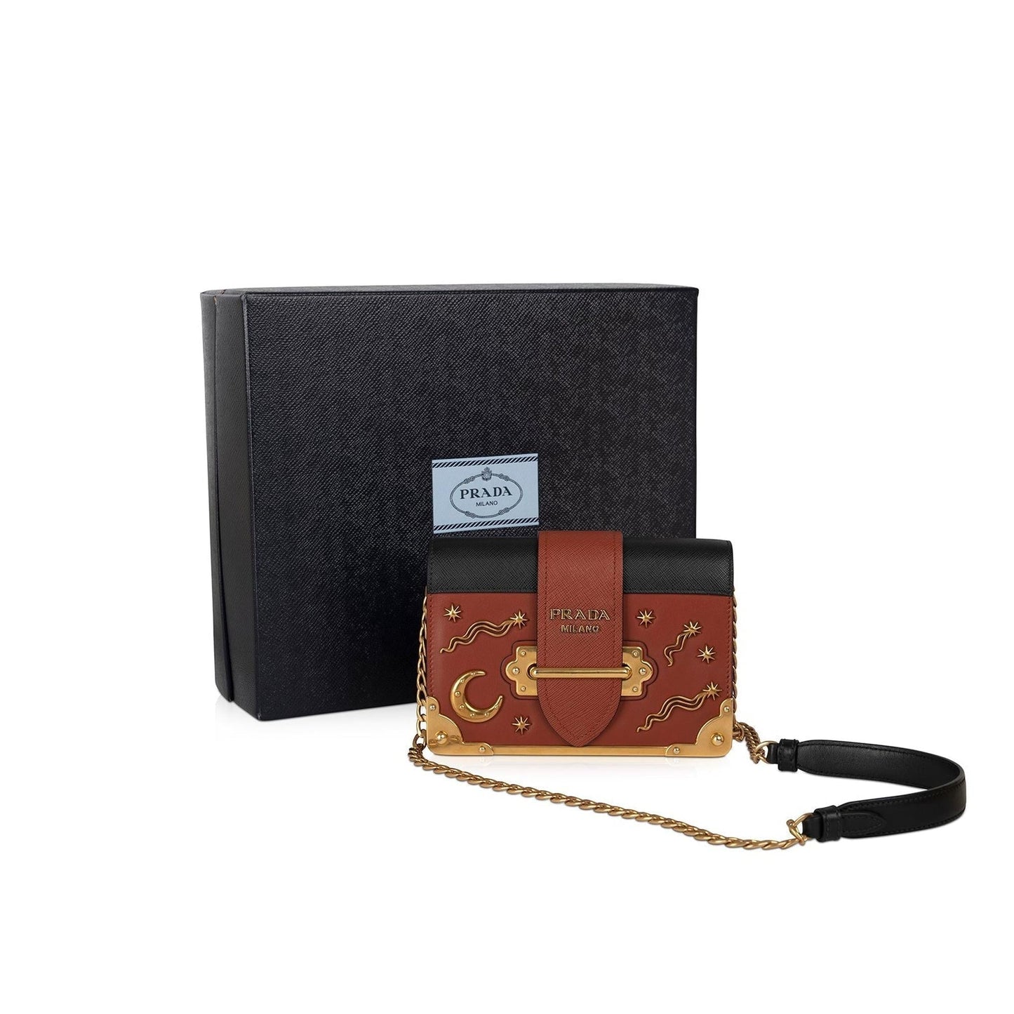 Prada City Calf Cahier Astrology Shoulder Bag