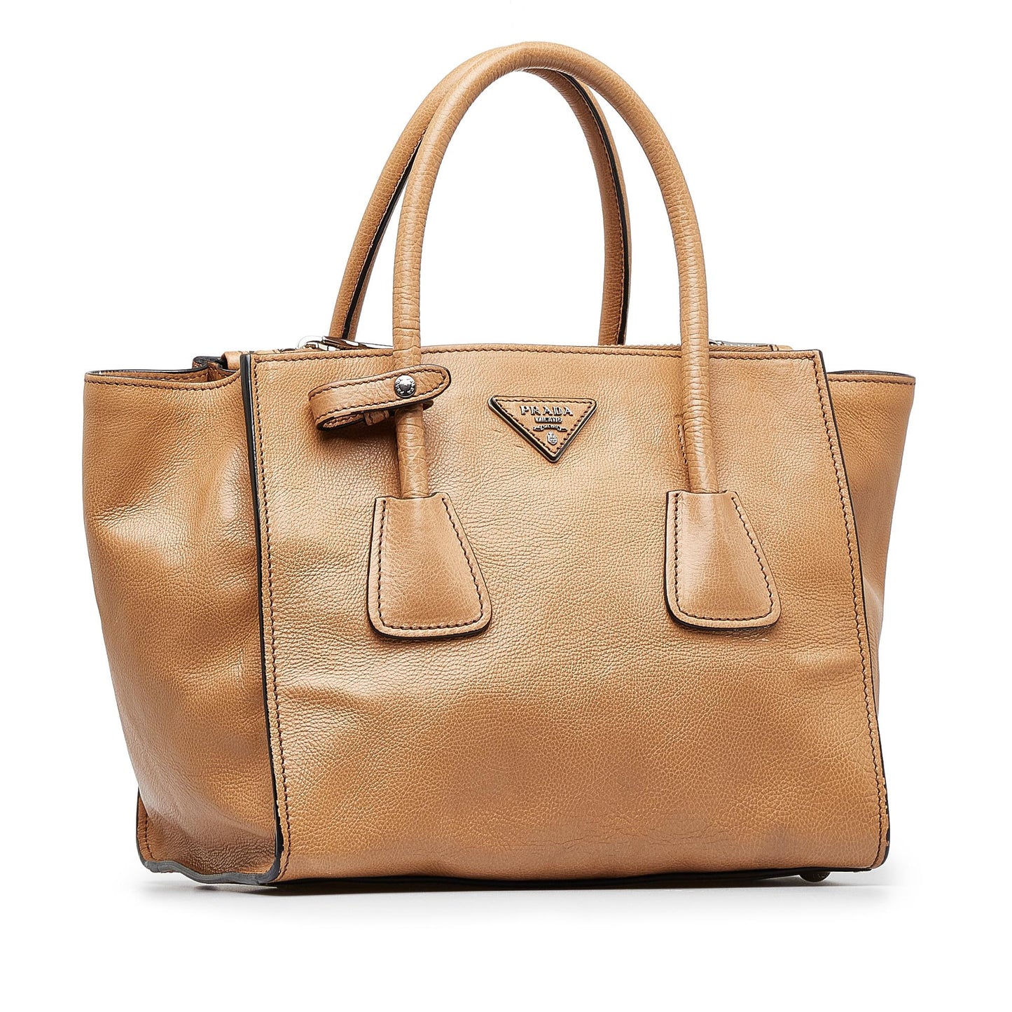 Prada City Calf Double Zip Tote  