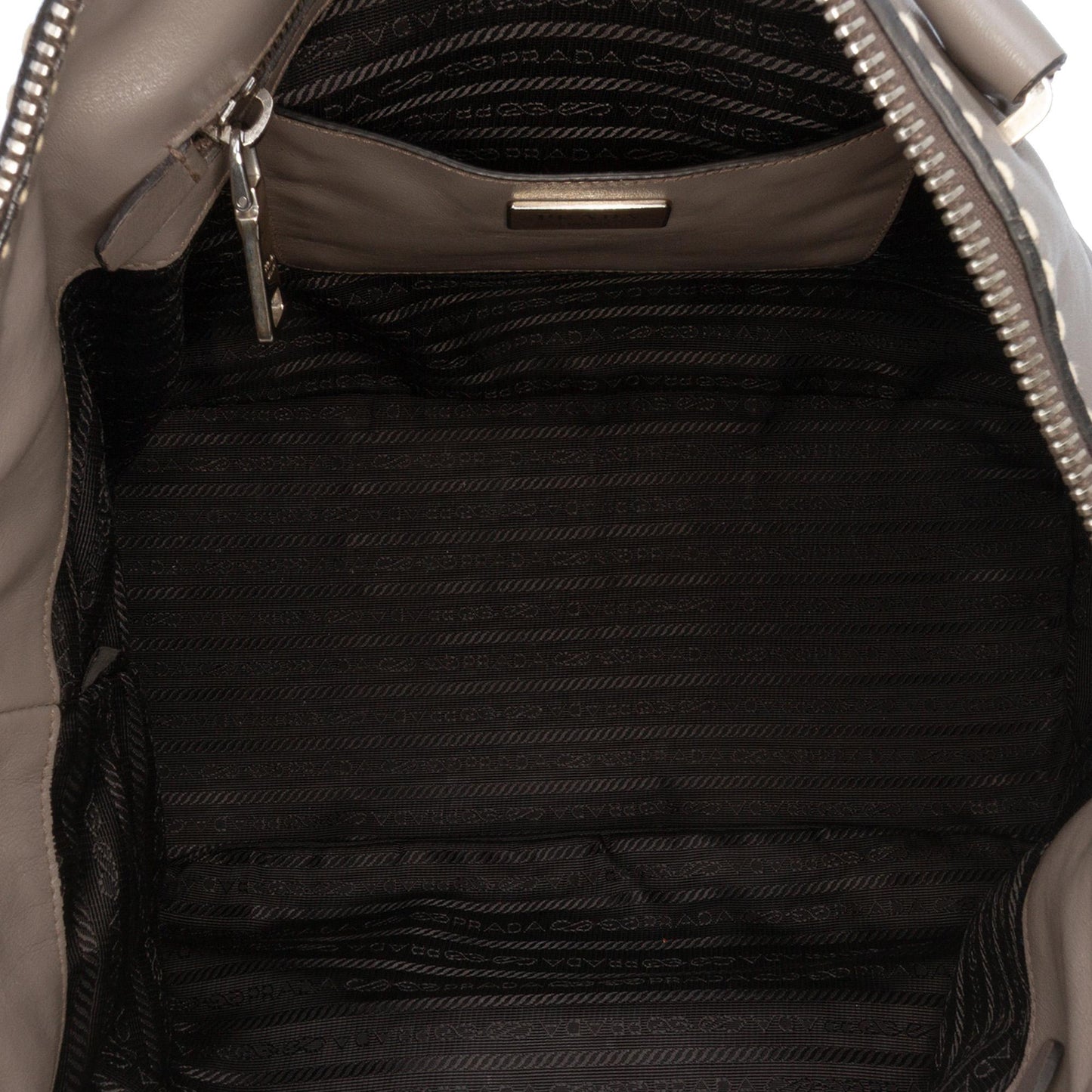 Prada City Calf Hand Stitched Zip Tote