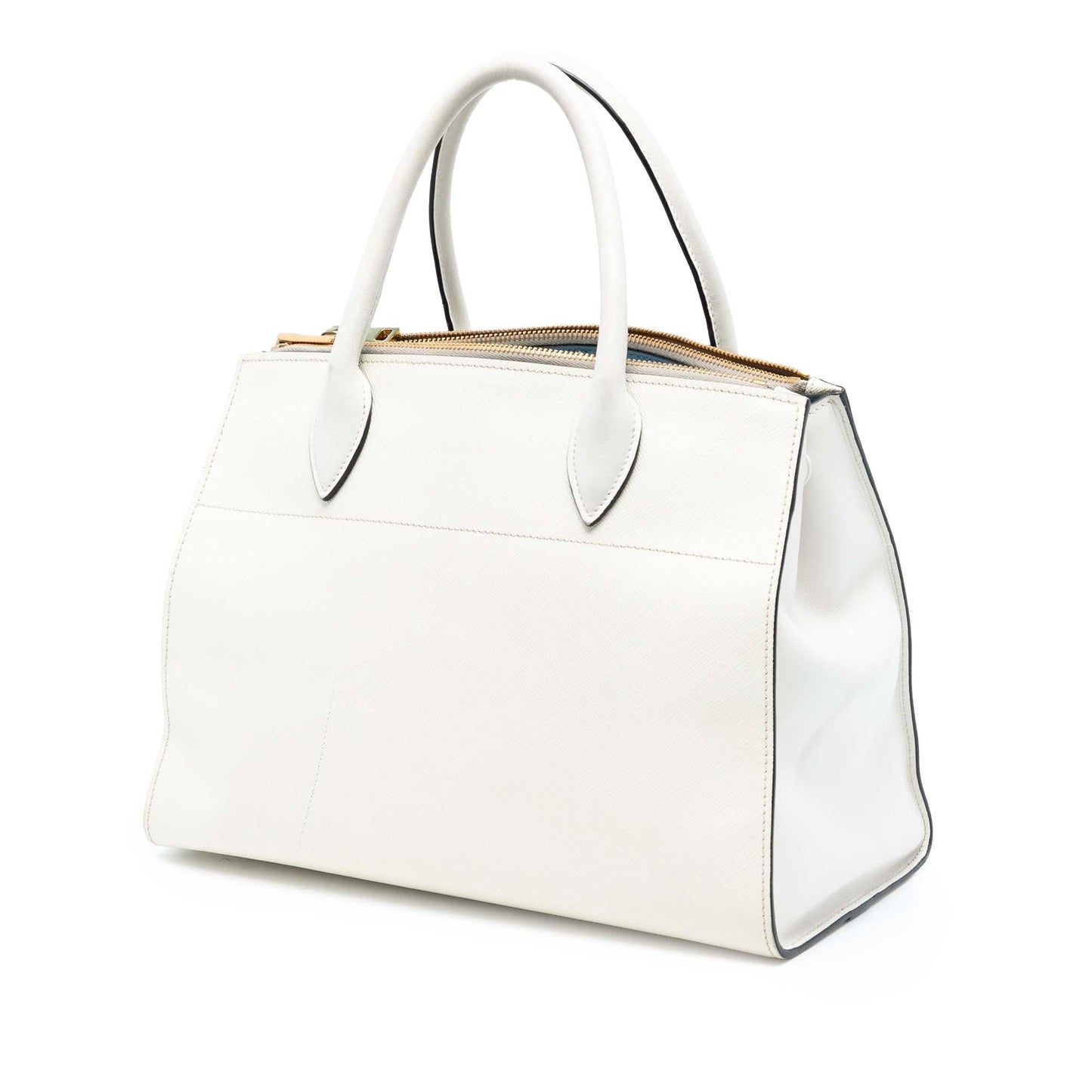 Prada City Calf Trimmed Saffiano Greche Paradigme Bag