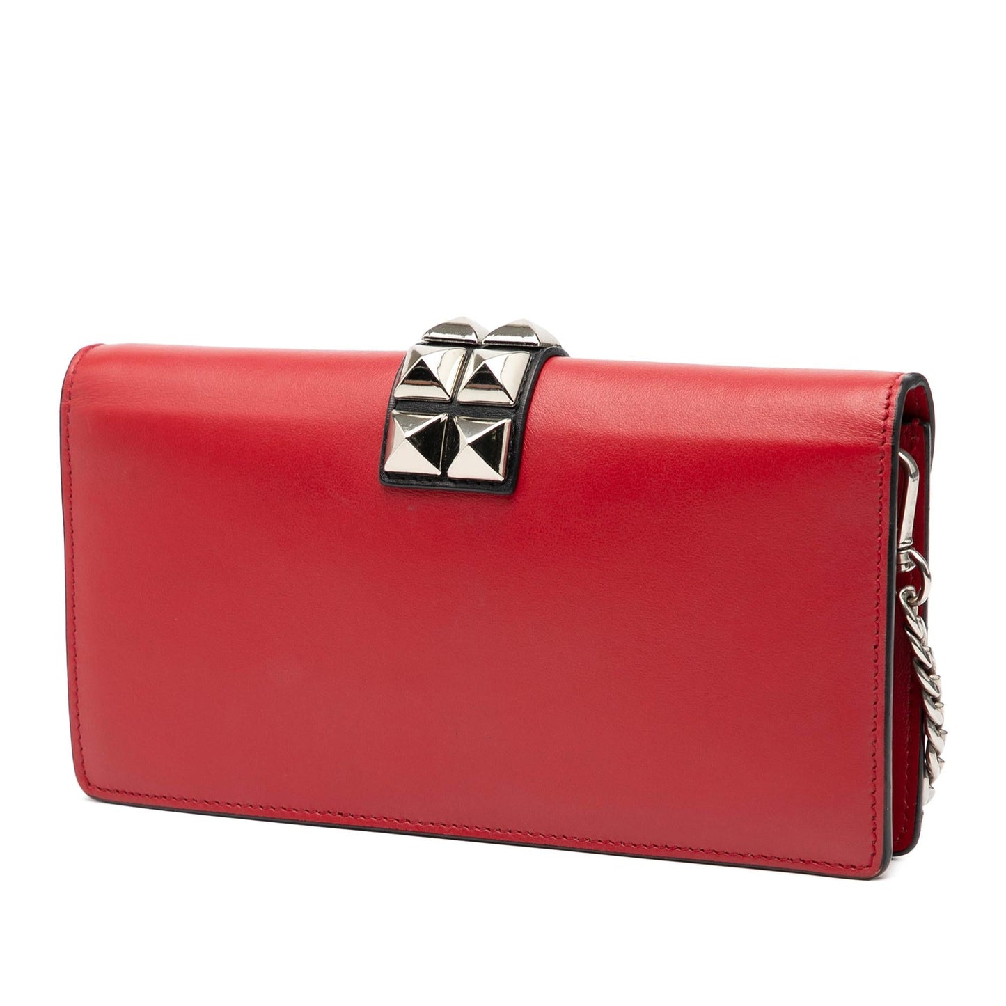 Prada City Calfskin Studded Elektra Clutch with Chain