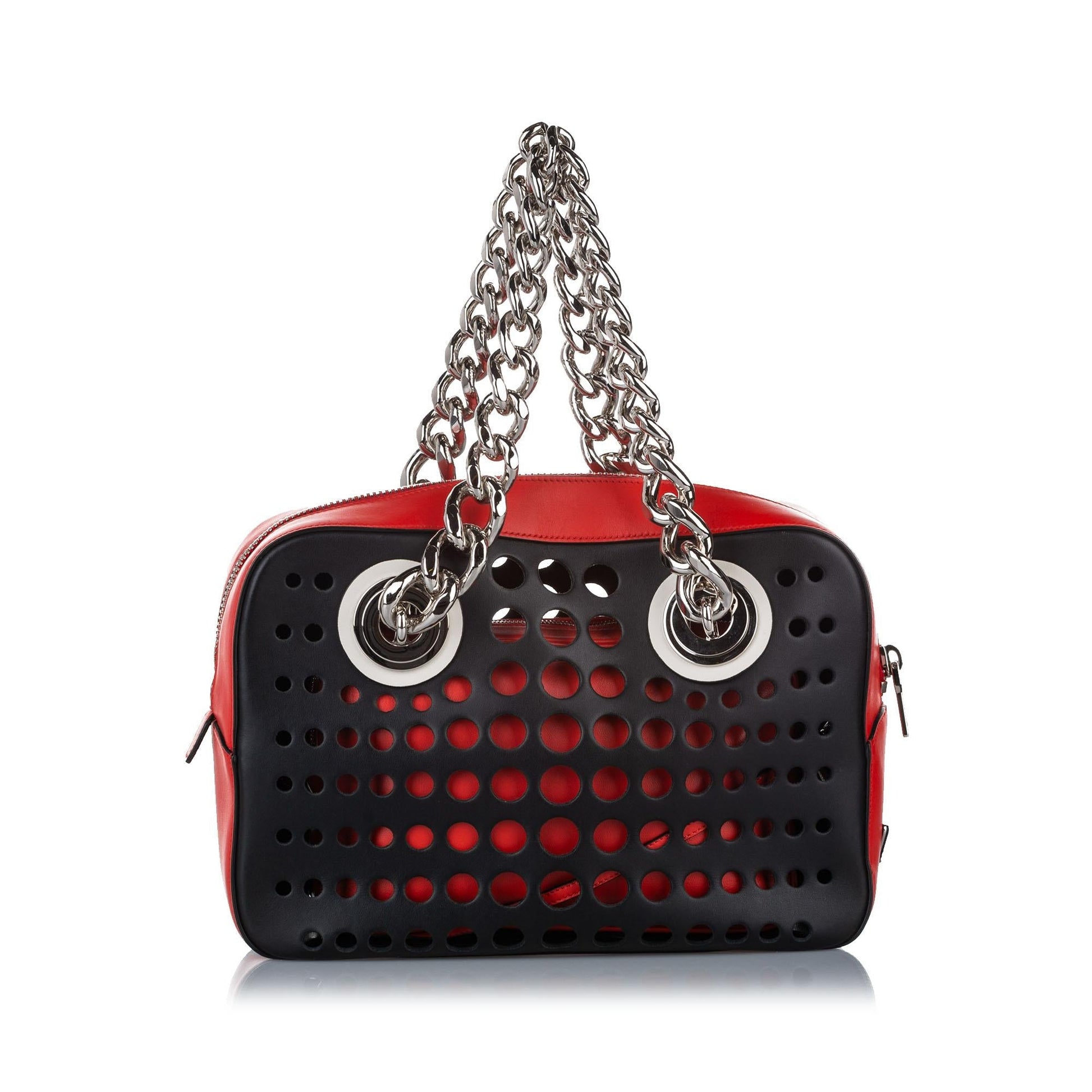 Prada City Fori Perforated Handbag (SHG-32105)