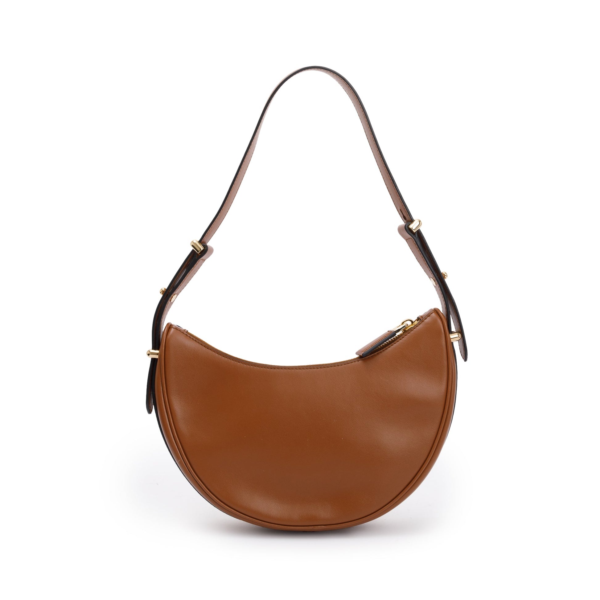 Prada Cognac Nappa Leather Arque Shoulder Bag