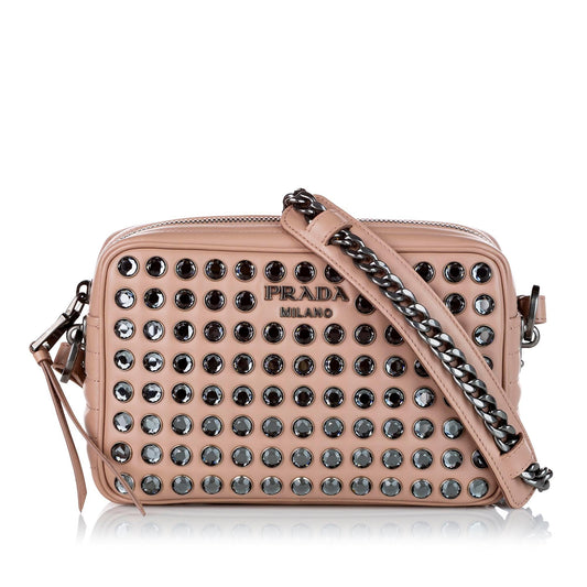 Prada Embellished Solf Calf Crossbody Bag (SHG-31894)