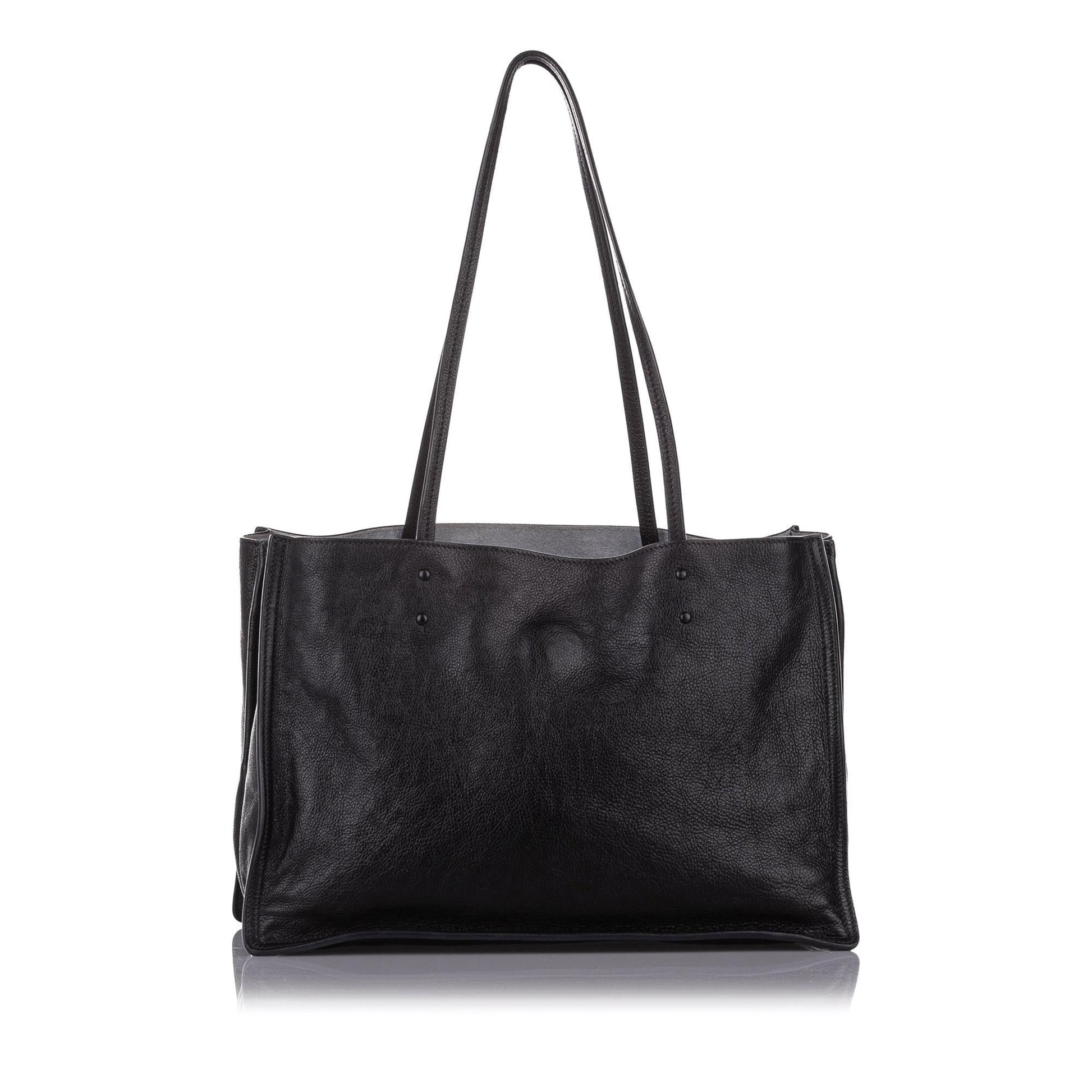 Prada Etiquette Leather Tote Bag (SHG-32338)