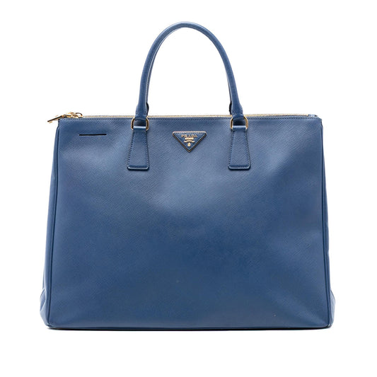 Prada Extra Large Saffiano Lux Galleria Double Zip Tote