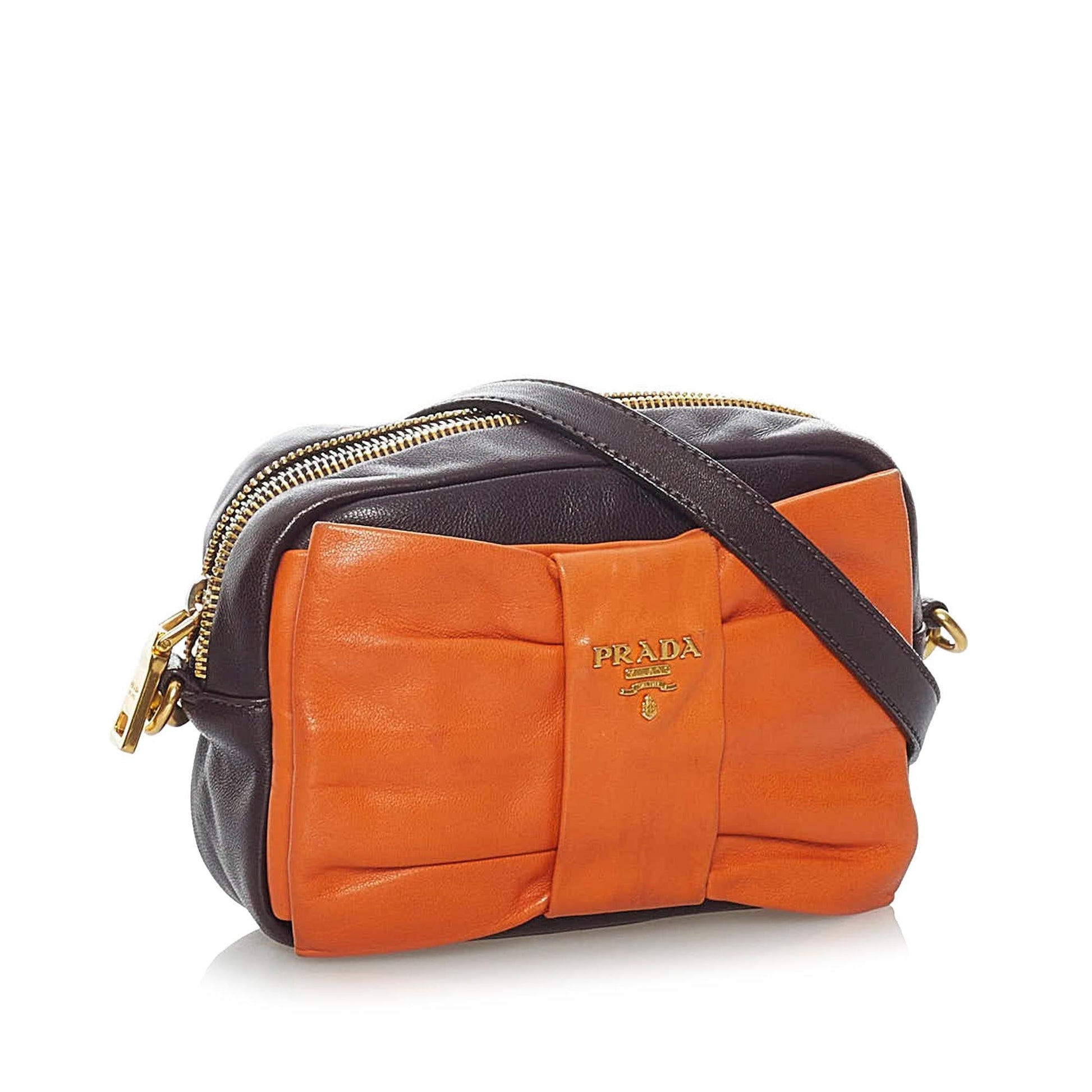 Prada Fiocco Bow Leather Crossbody Bag (SHG-30499)