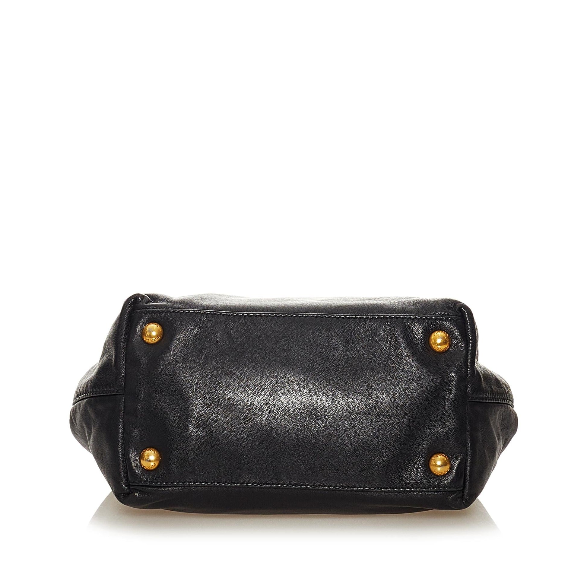 Prada Fiocco Bow Leather Satchel (SHG-27308)