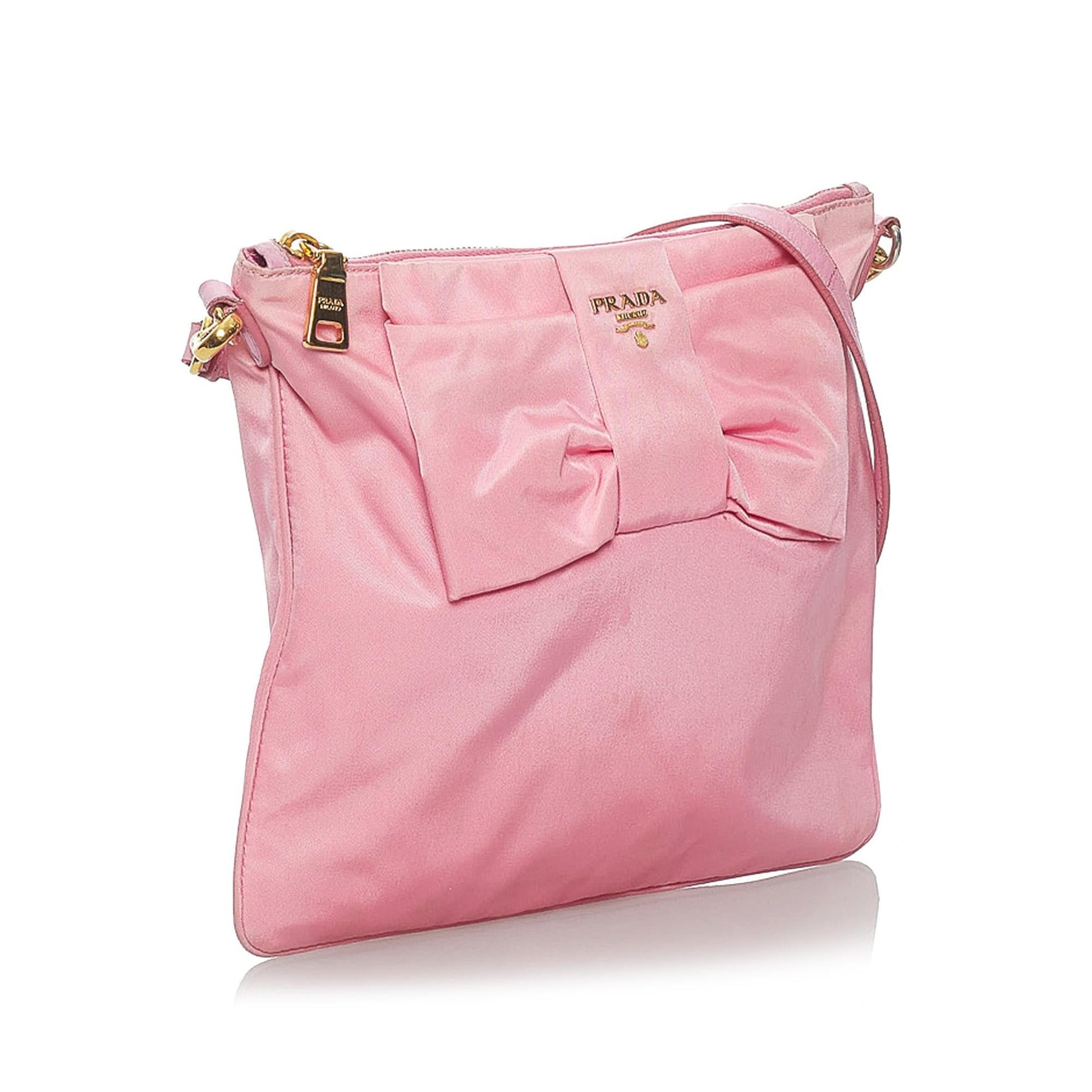 Prada Fiocco Bow Tessuto Crossbody Bag (SHG-29474)