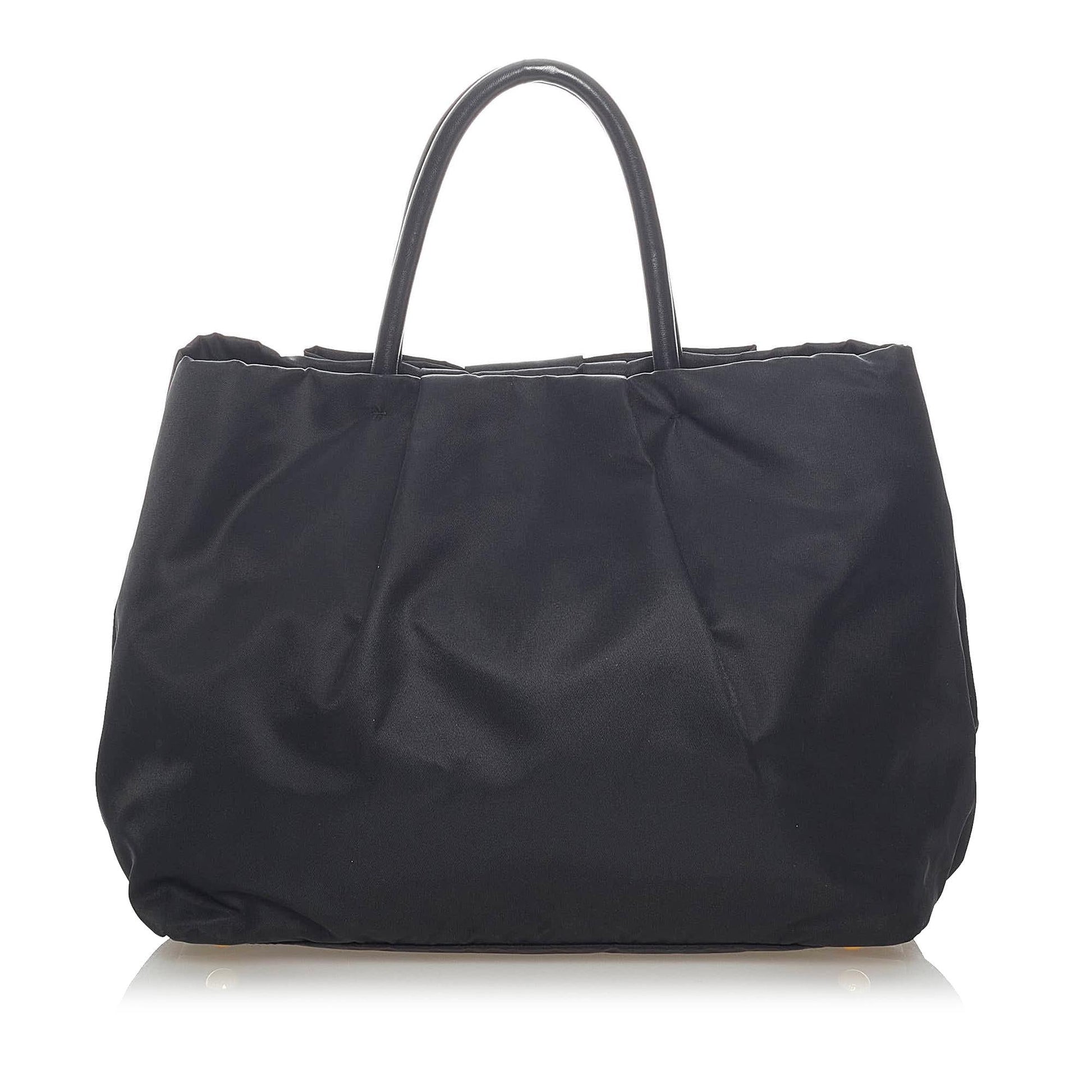 Prada Fiocco Bow Tessuto Tote Bag (SHG-33148)
