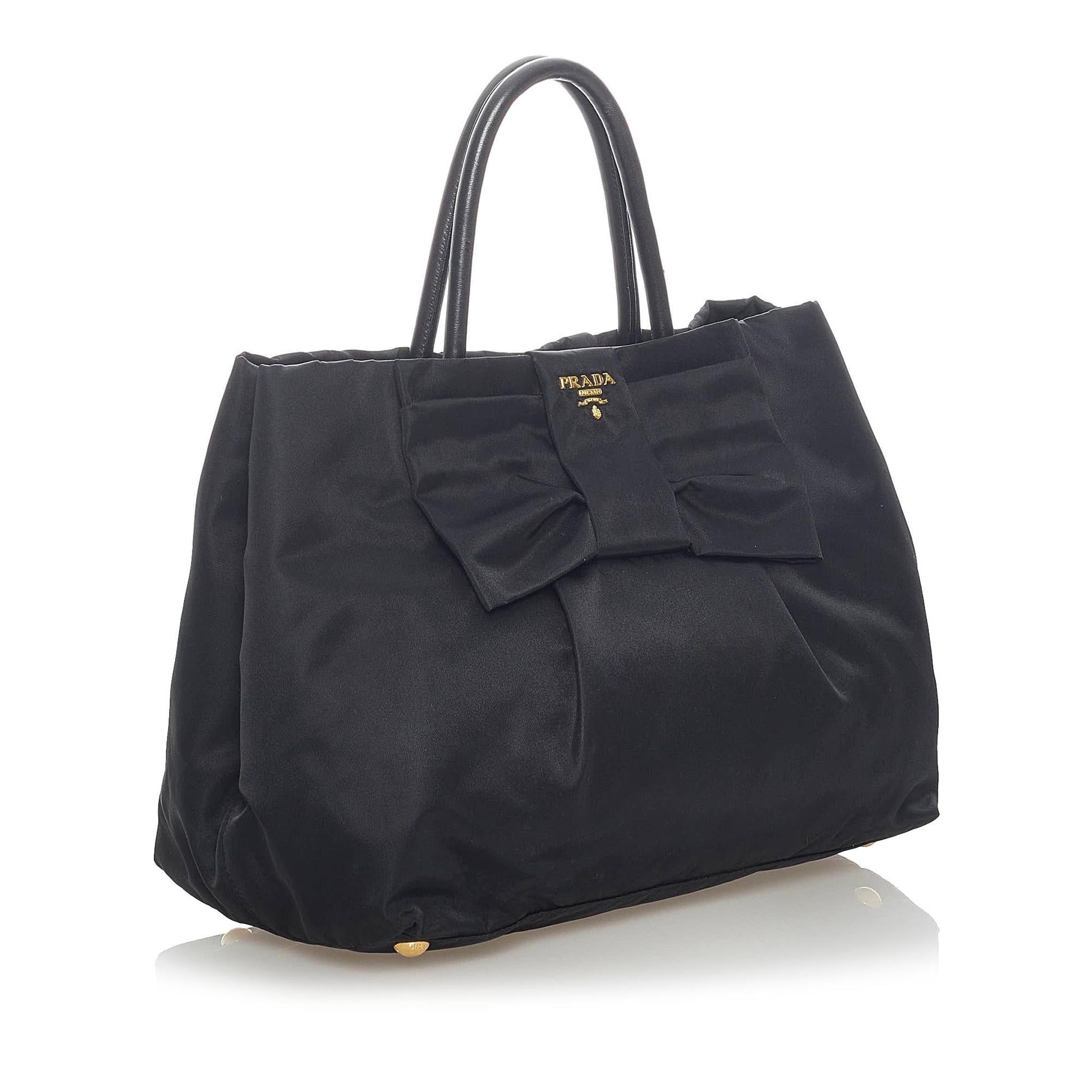 Prada Fiocco Bow Tessuto Tote Bag (SHG-33148)