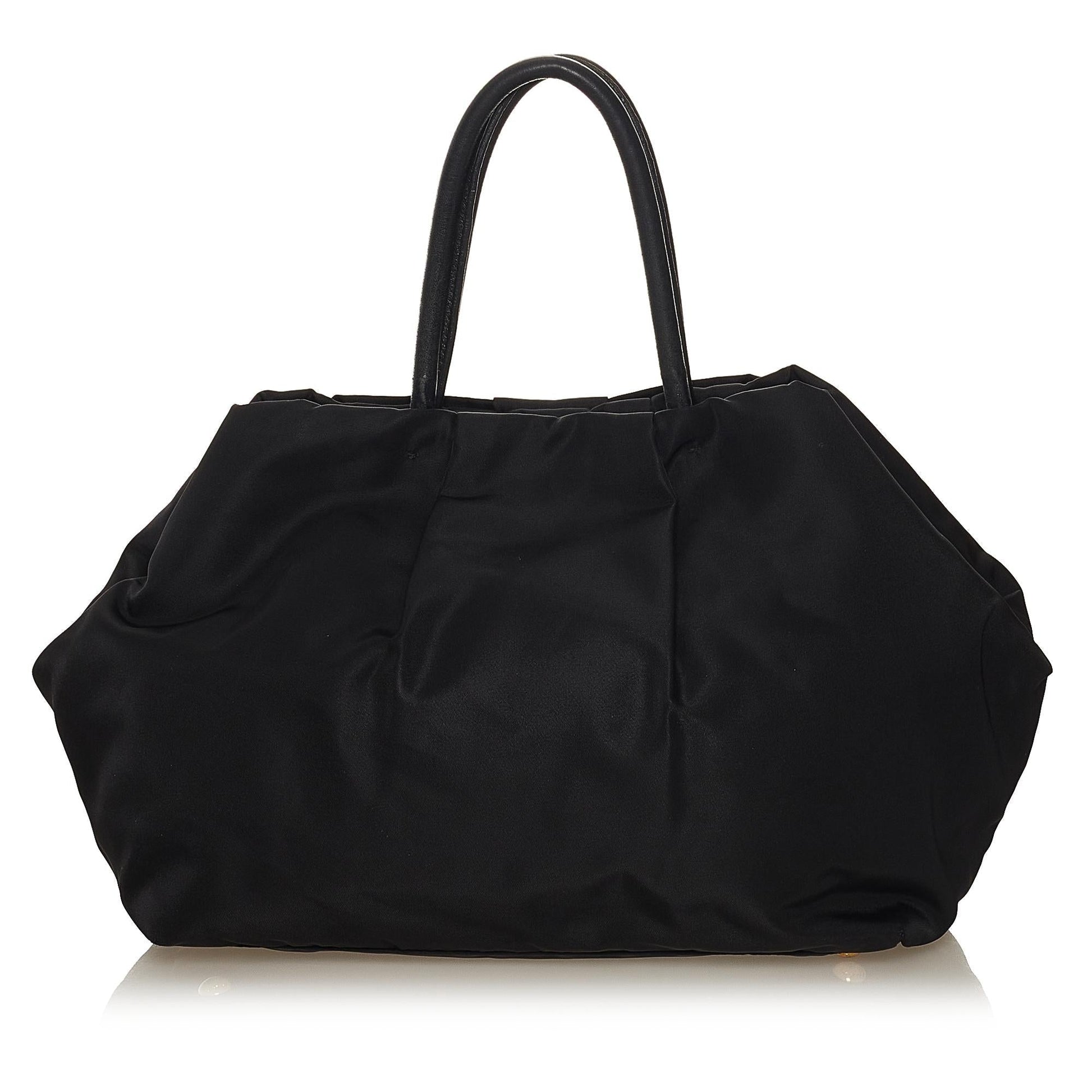Prada Fiocco Bow Tessuto Tote Bag (SHG-34373)