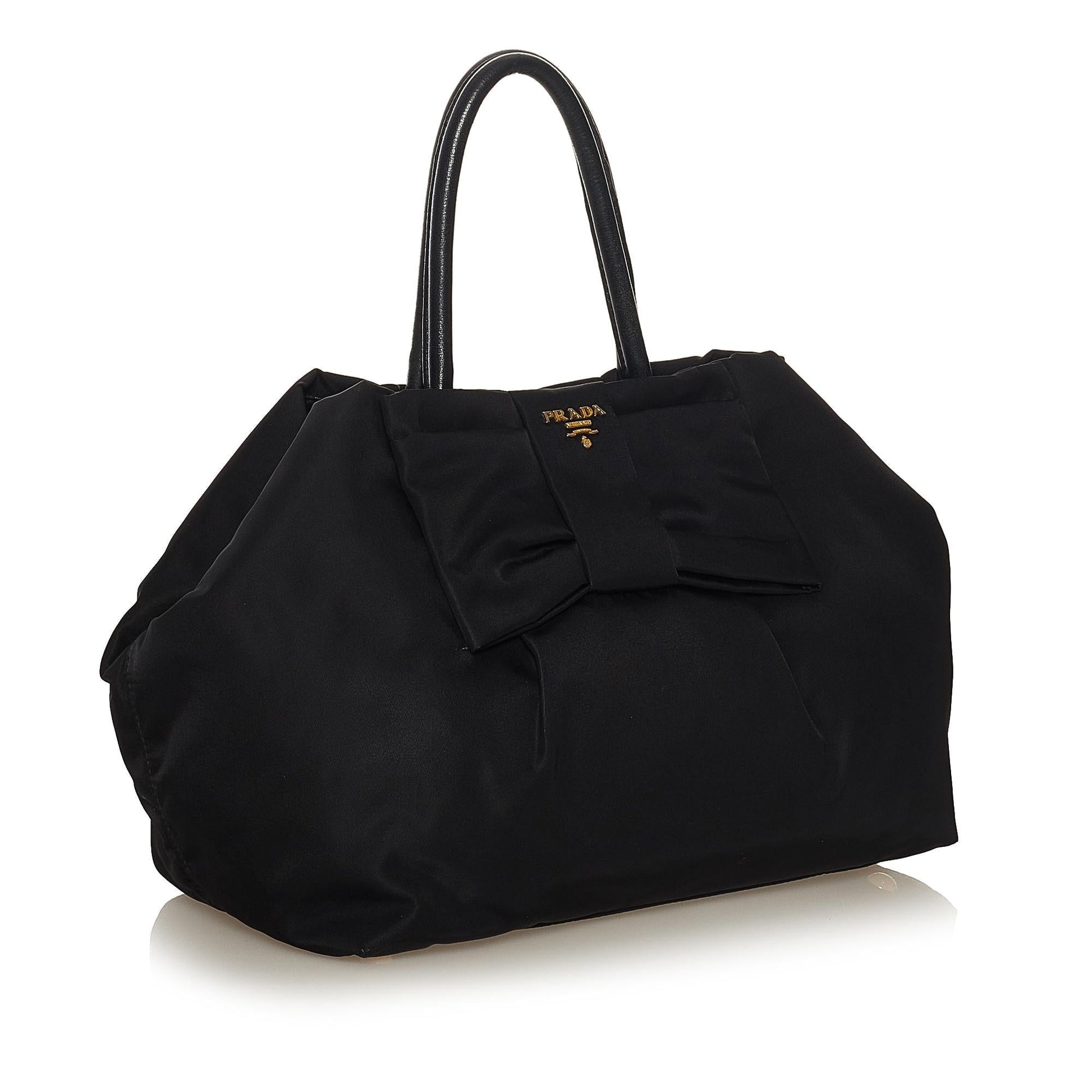 Prada Fiocco Bow Tessuto Tote Bag (SHG-34373)