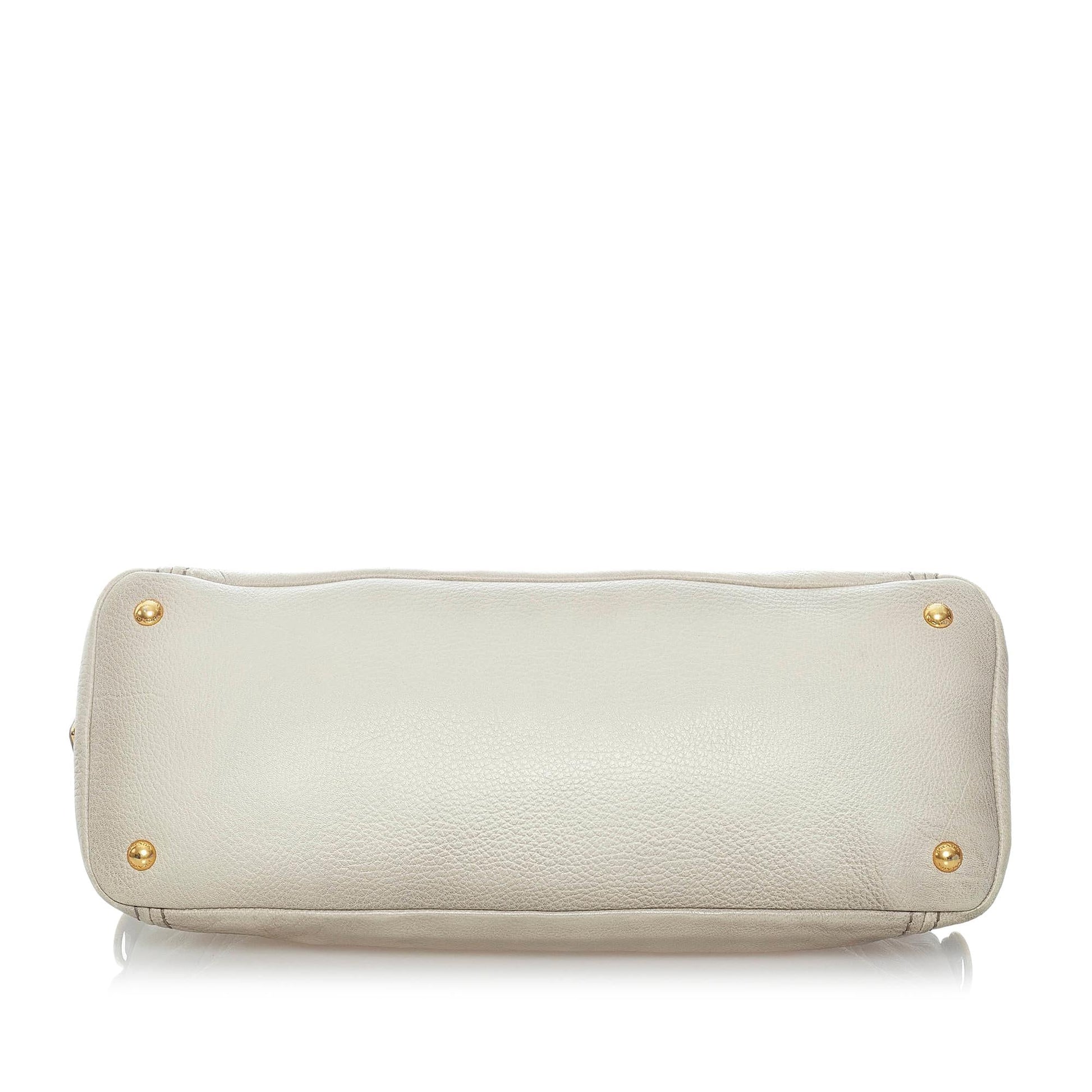 Prada Frame Leather Satchel (SHG-31189)