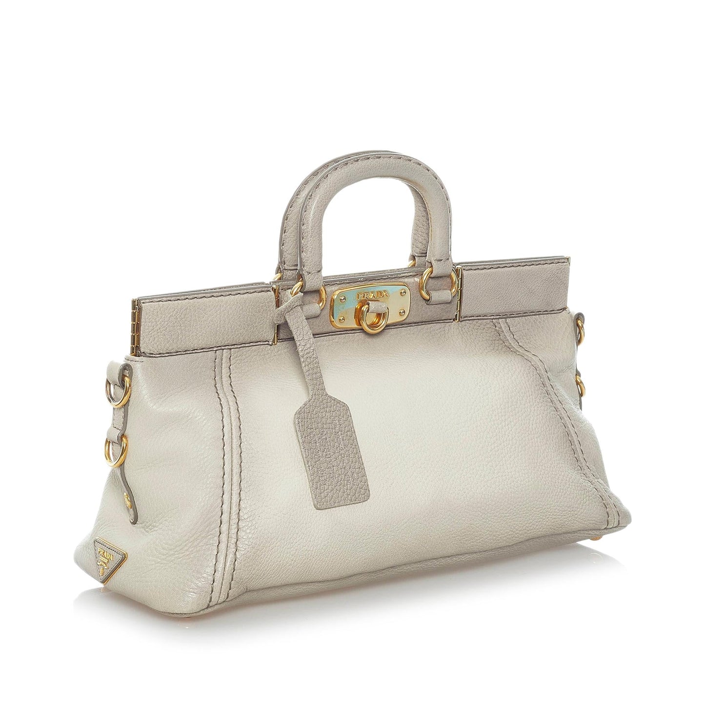 Prada Frame Leather Satchel (SHG-31189)