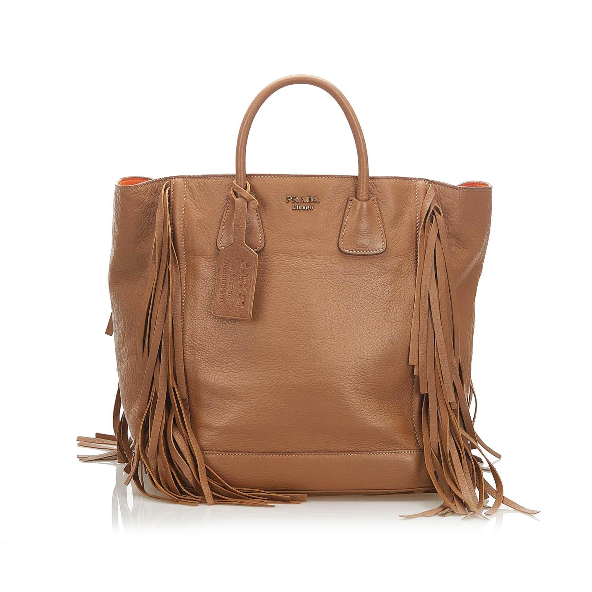 Prada Fringe Leather Tote Bag  
