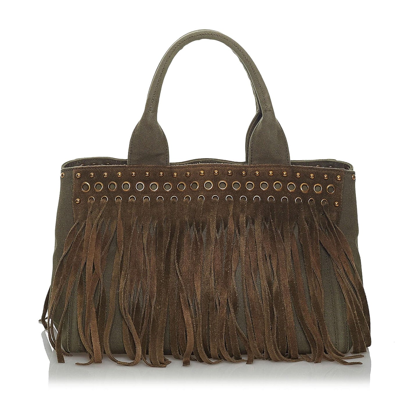 Prada Fringed Canapa Handbag (SHG-5JspMj)