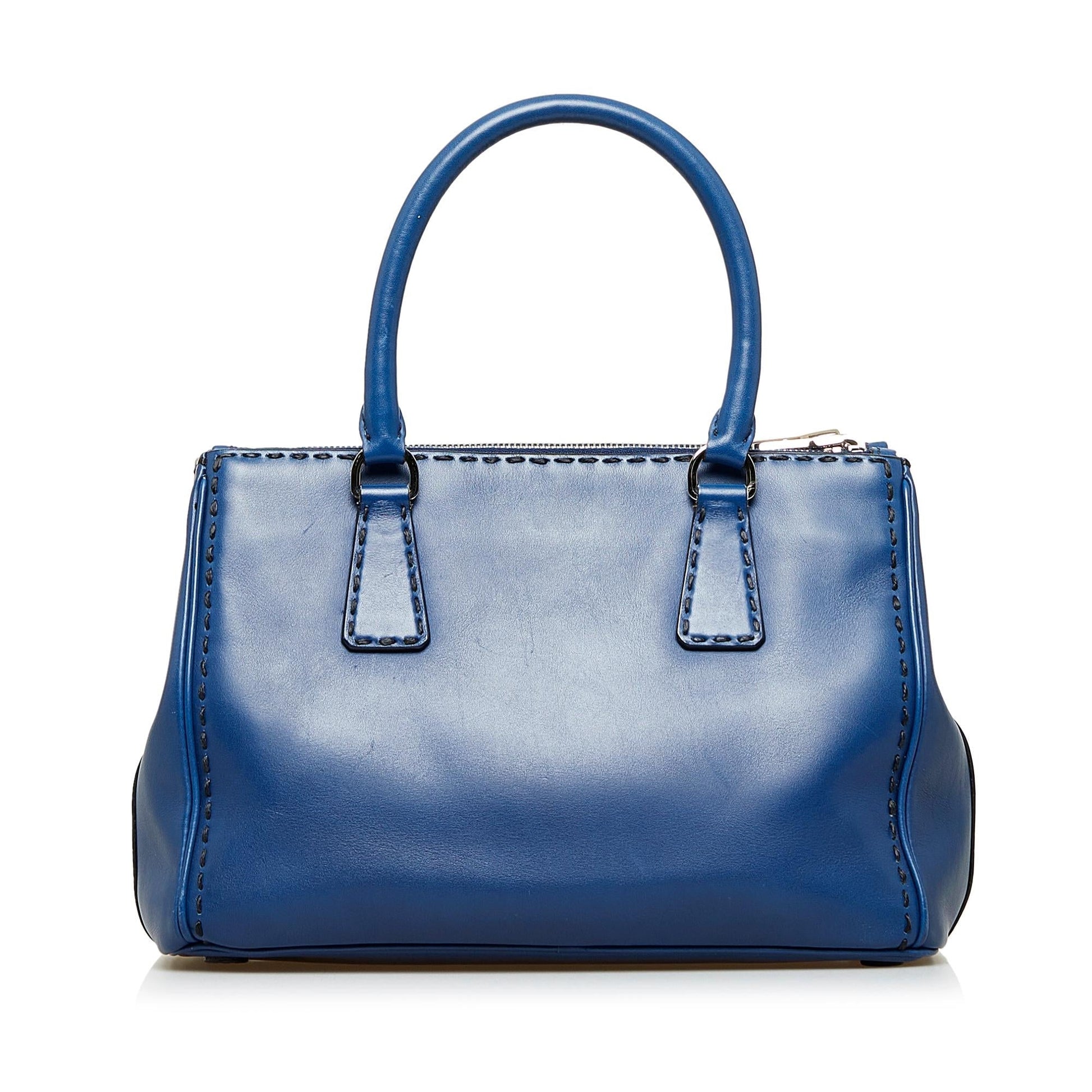 Prada Galleria Double Zip Stitched City Calf (SHG-UMb3tn) Luxury Handbag