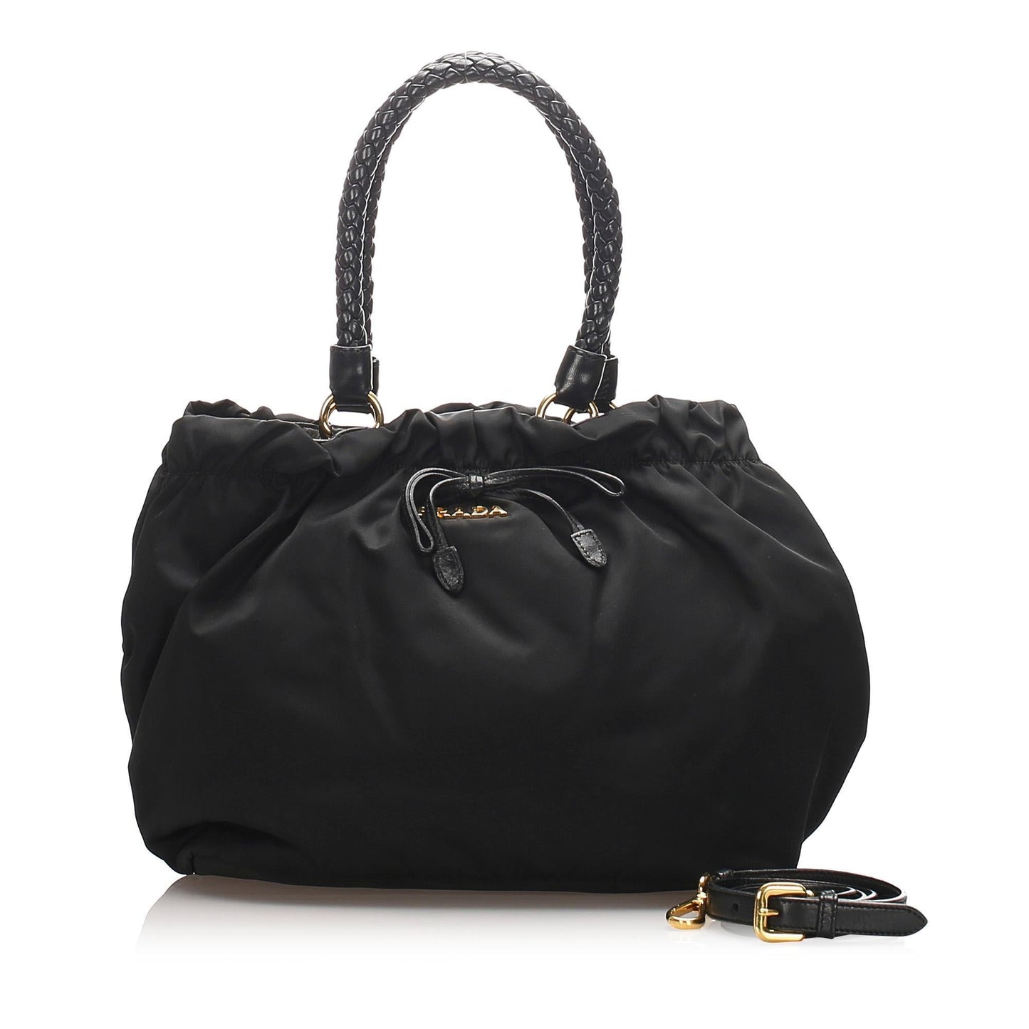 Prada Gathered Tessuto Tote  