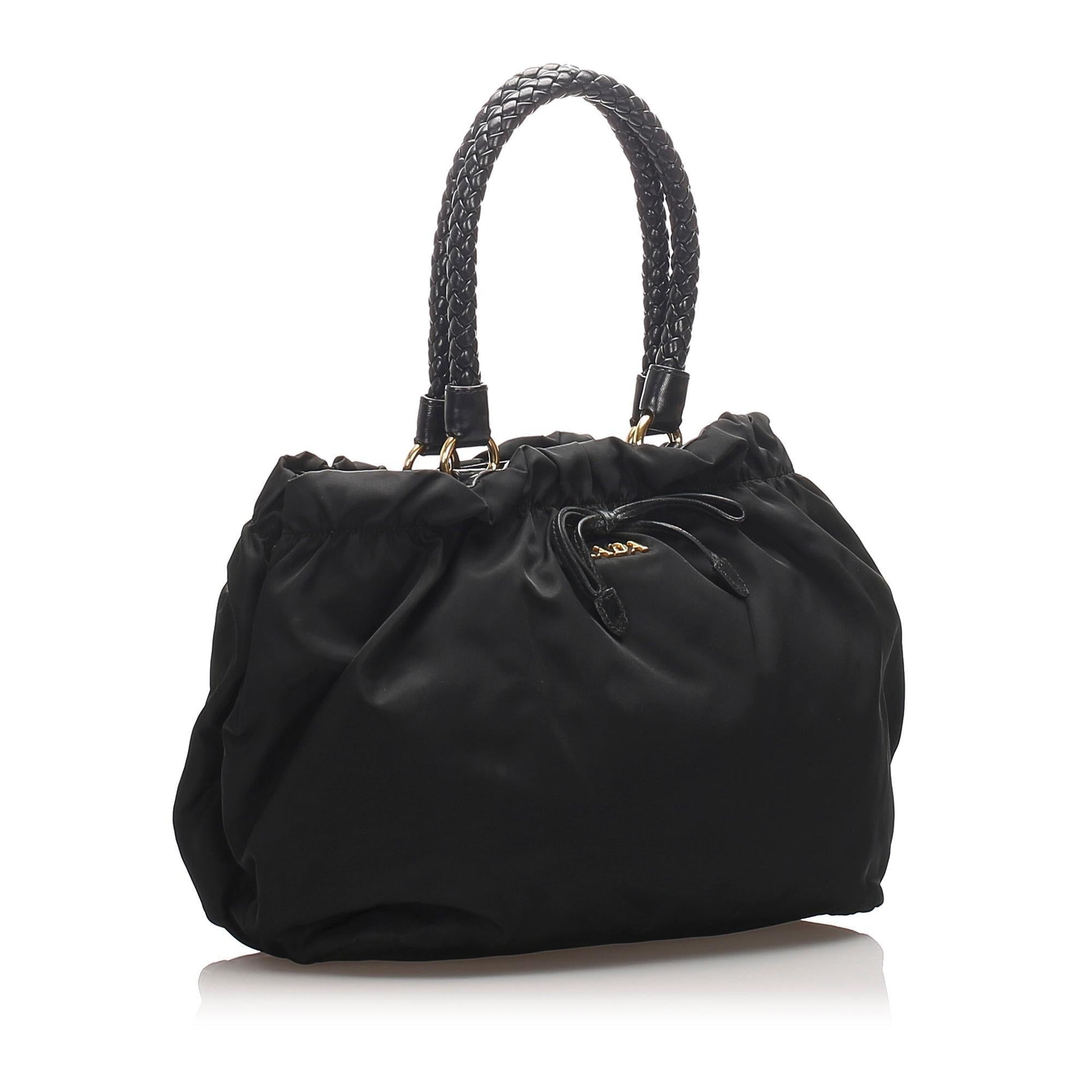 Prada Gathered Tessuto Tote  