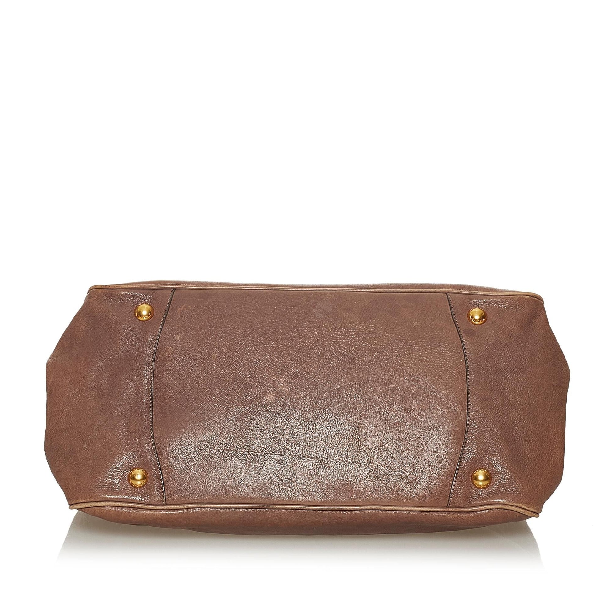 Prada Glace Calf Leather Satchel (SHG-29092)