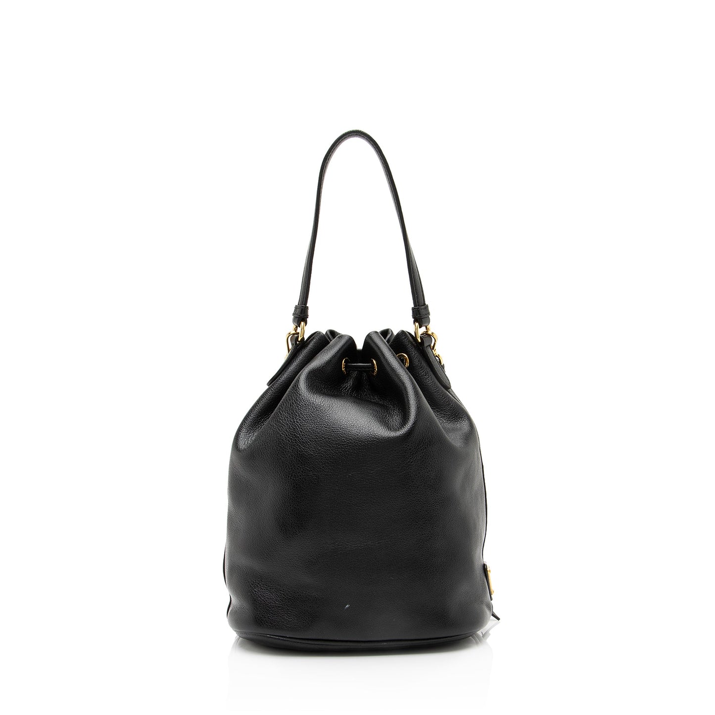 Prada Glace Calf Logo Secchiello Mini Bucket Bag (SHF-23357)