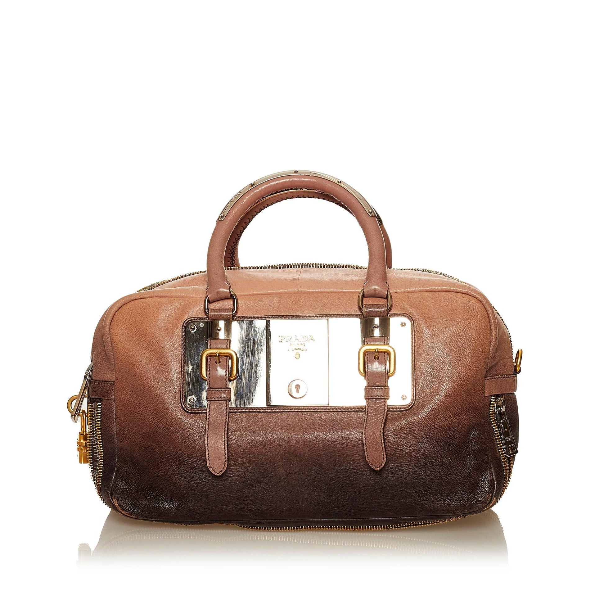 Prada Glace Calf Ombre Leather Handbag (SHG-37203)