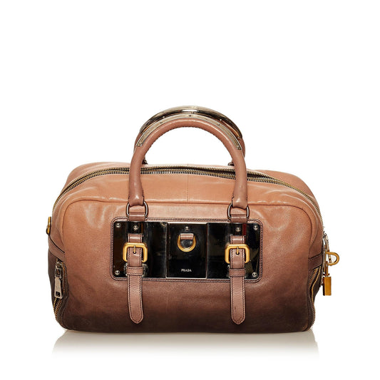 Prada Glace Calf Ombre Leather Handbag (SHG-37203)