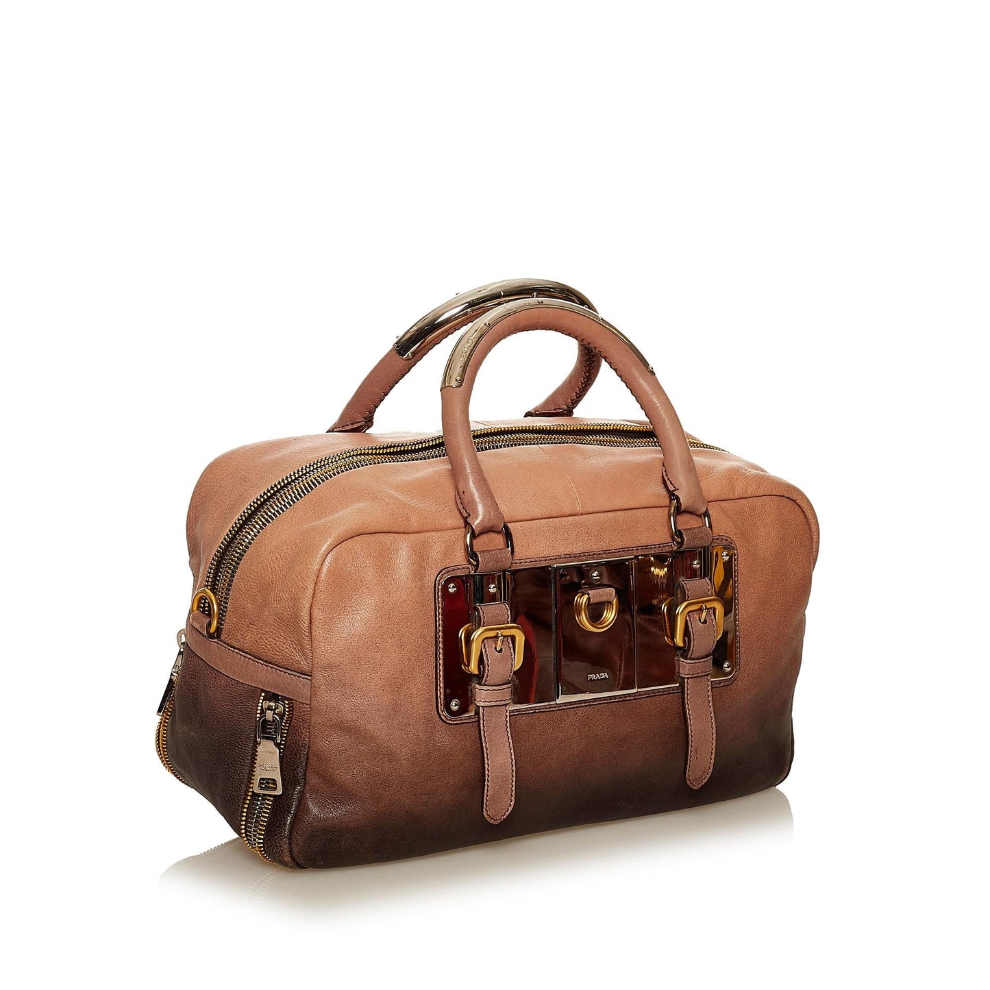 Prada Glace Calf Ombre Leather Handbag (SHG-37203)