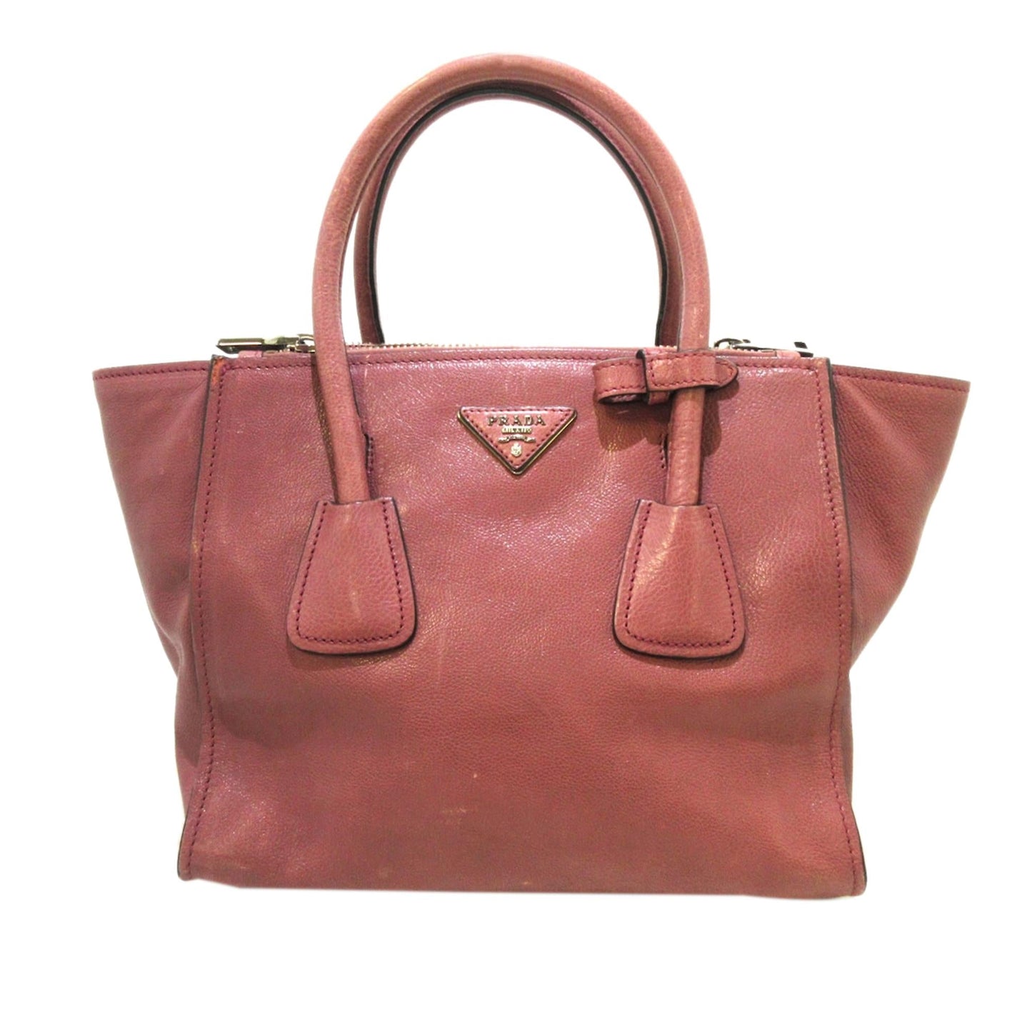 Prada Glace Calf Twin Pocket Leather Handbag (SHG-36564)