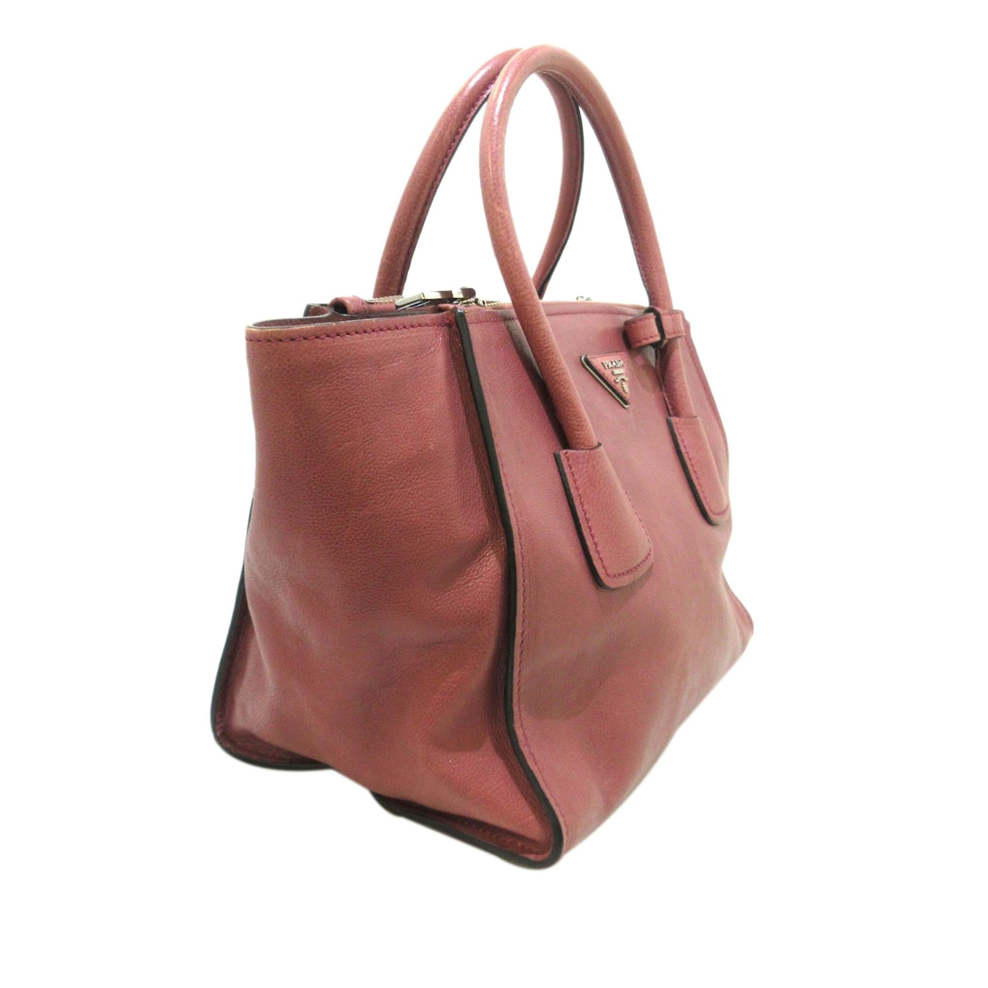 Prada Glace Calf Twin Pocket Leather Handbag (SHG-36564)