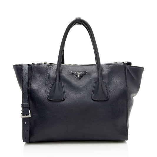 Prada Glace Calf Twin Pocket Tote  