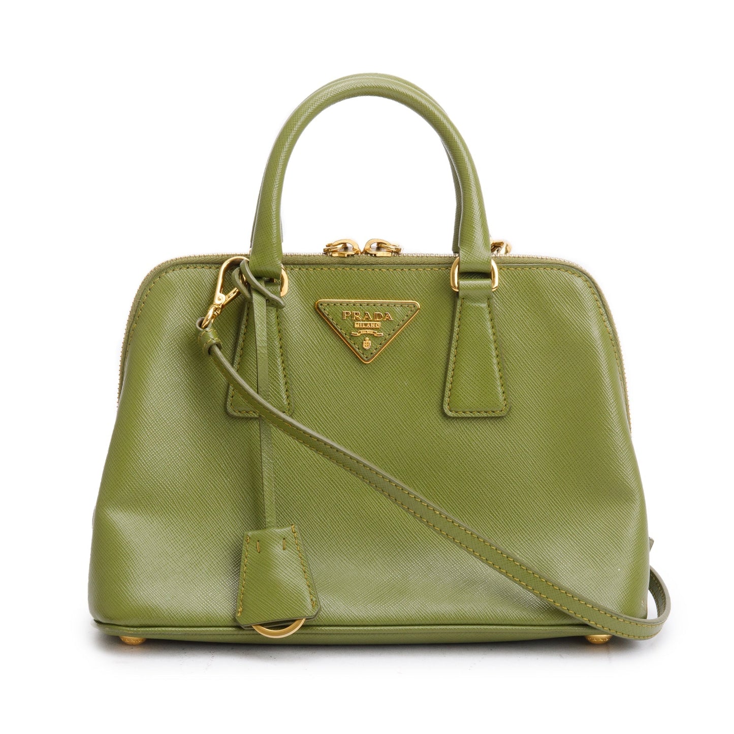Prada Green Saffiano Lux Small Promenade Tote