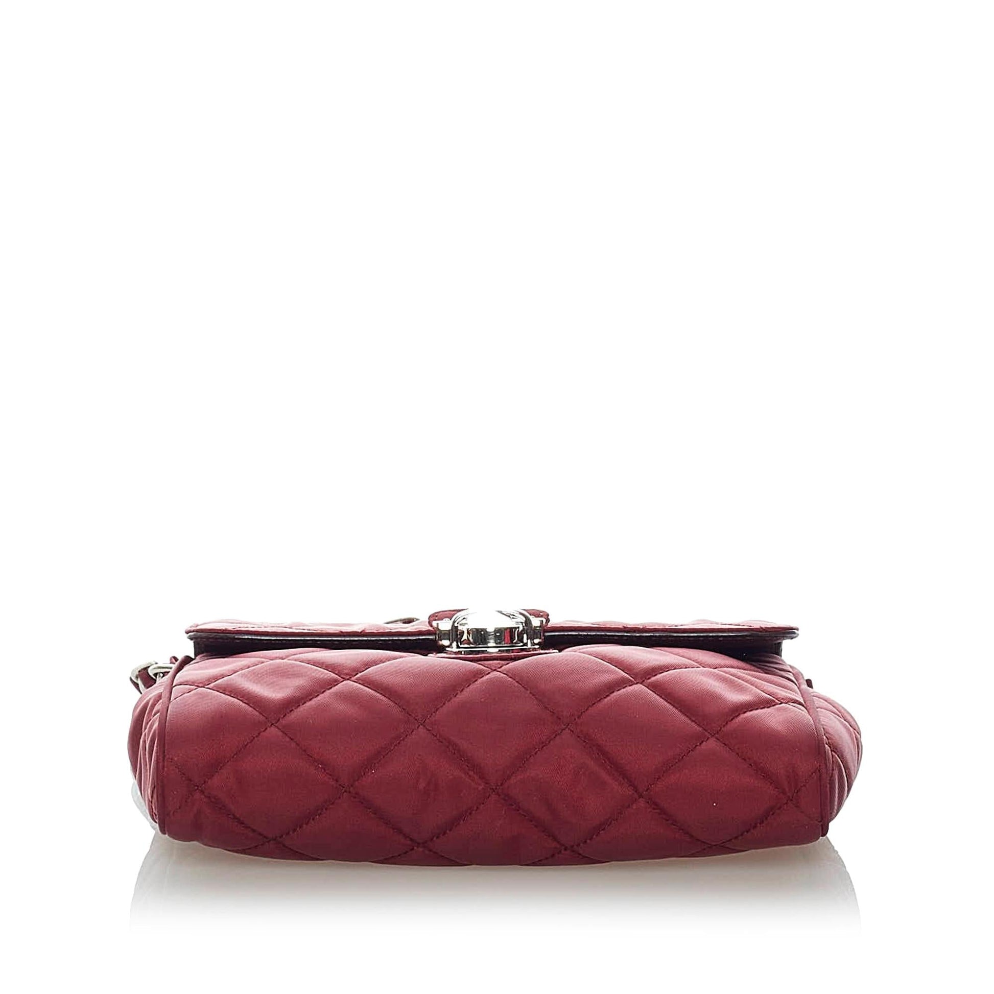 Prada Impuntu Tessuto Chain Crossbody Bag (SHG-30790)