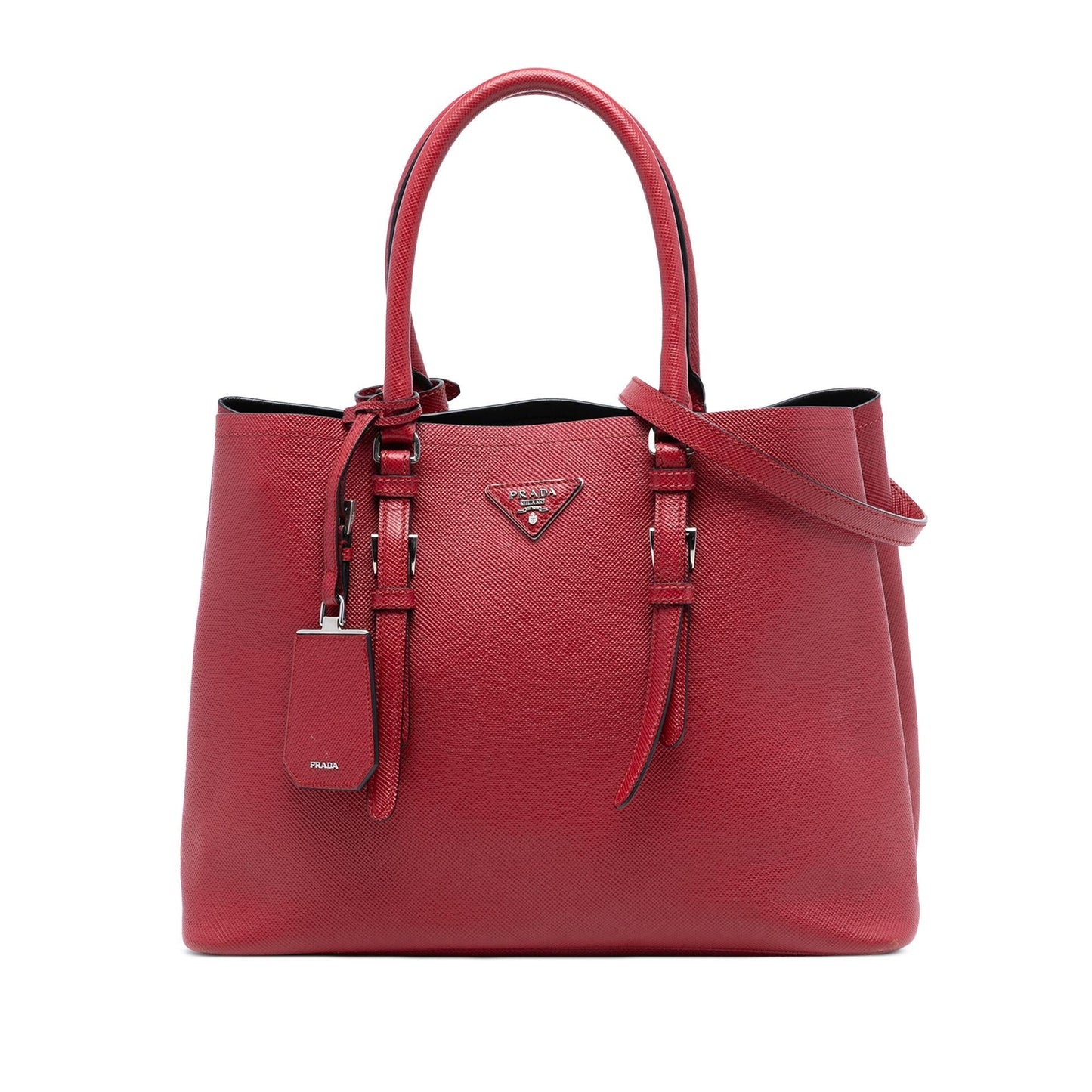 Prada Large Saffiano Cuir Double Satchel