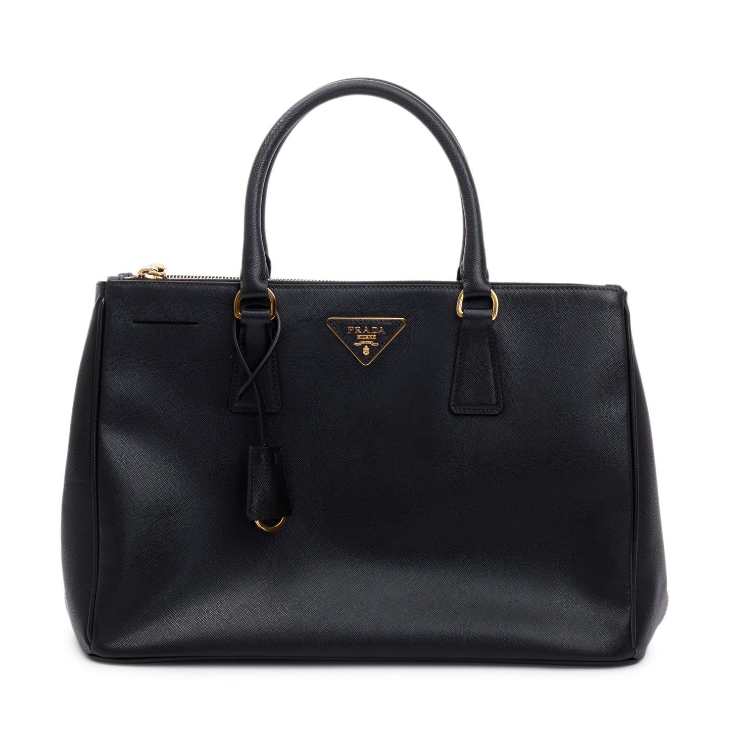 Prada Large Saffiano Lux Double Zip Galleria Tote