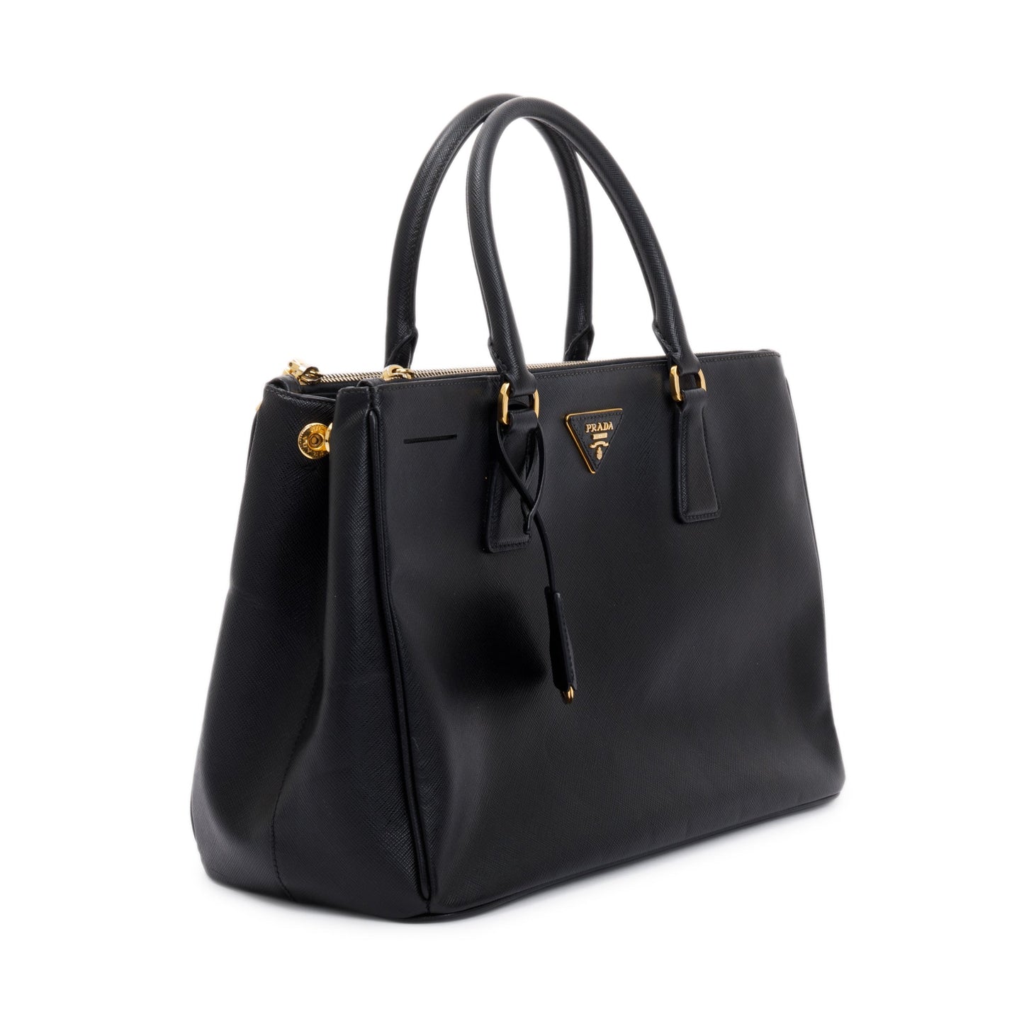 Prada Large Saffiano Lux Double Zip Galleria Tote