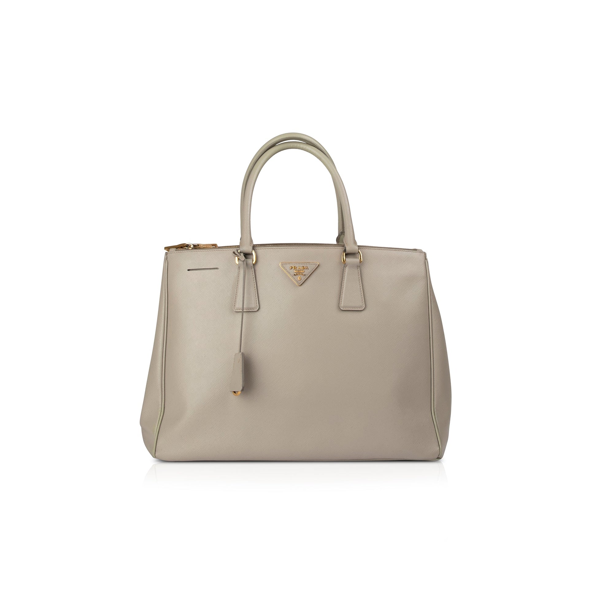 Prada Large Saffiano Lux Double Zip Tote
