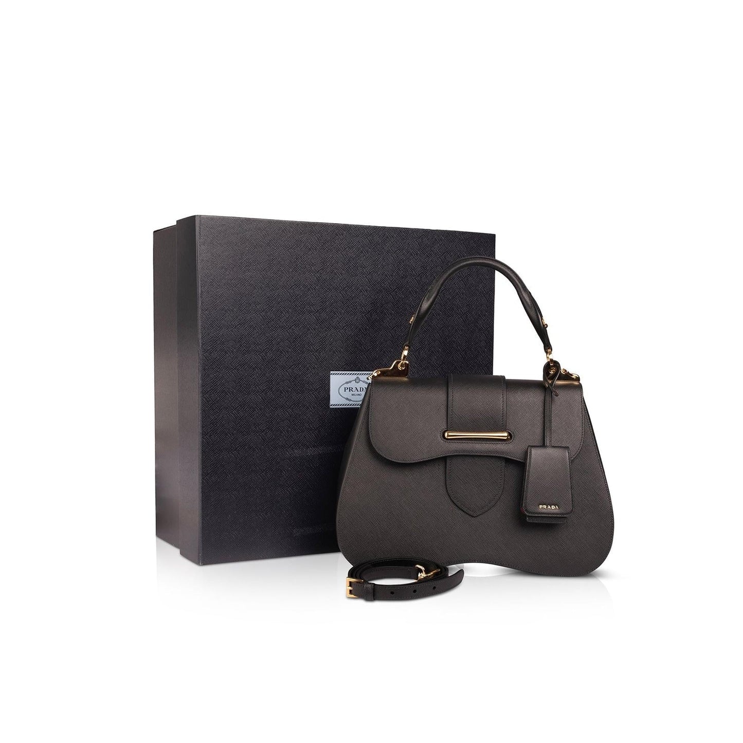 Prada Large Saffiano Lux Sidonie Top Handle Bag