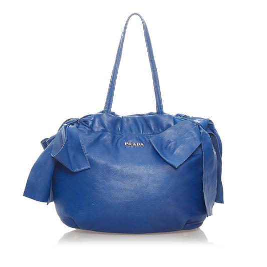 Prada Leather Bow Satchel (SHG-33163)