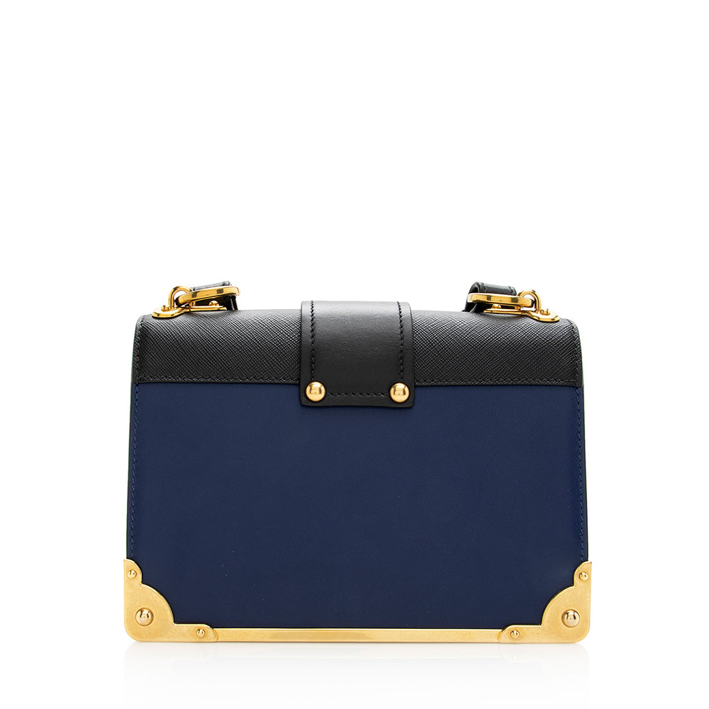 Prada Leather Cahier Shoulder Bag (SHF-19420)