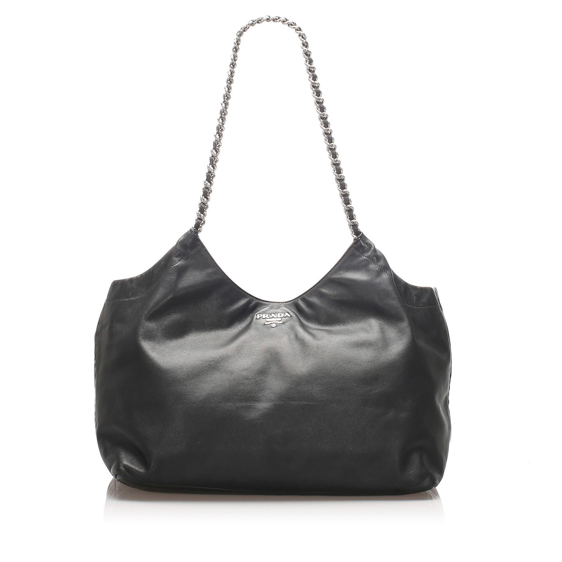 Prada Leather Chain Tote  