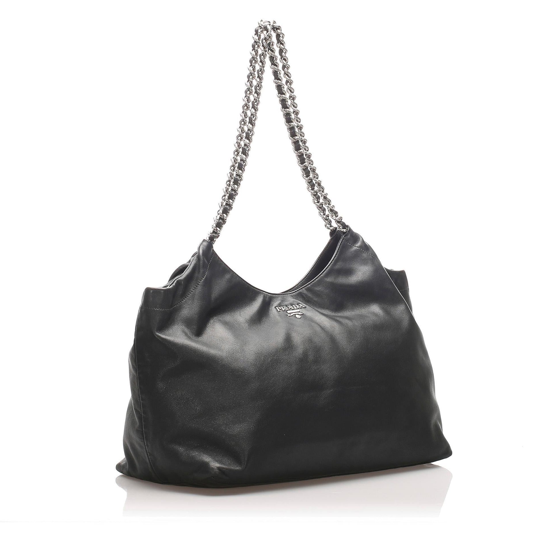 Prada Leather Chain Tote  