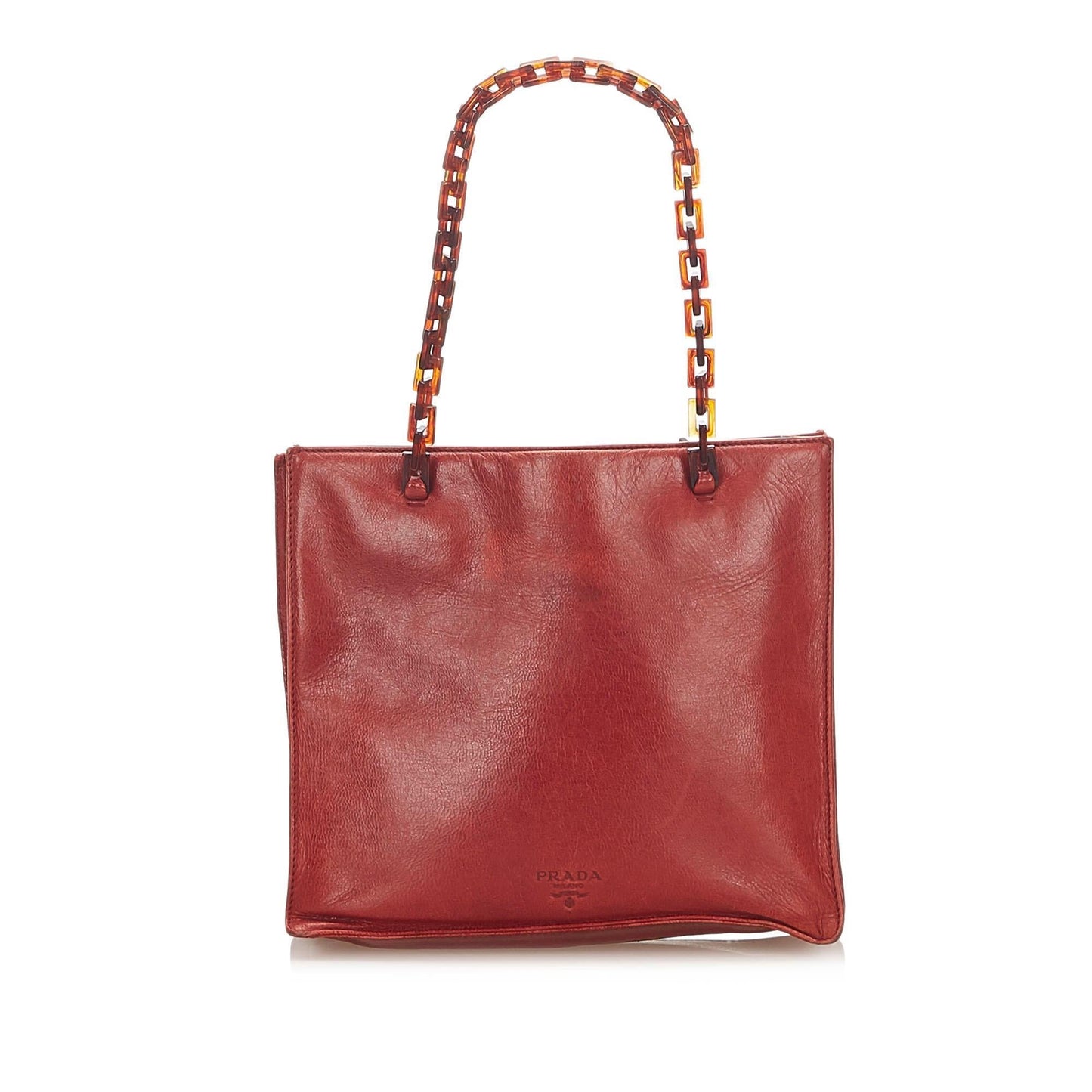Prada Leather Chain Tote Bag  