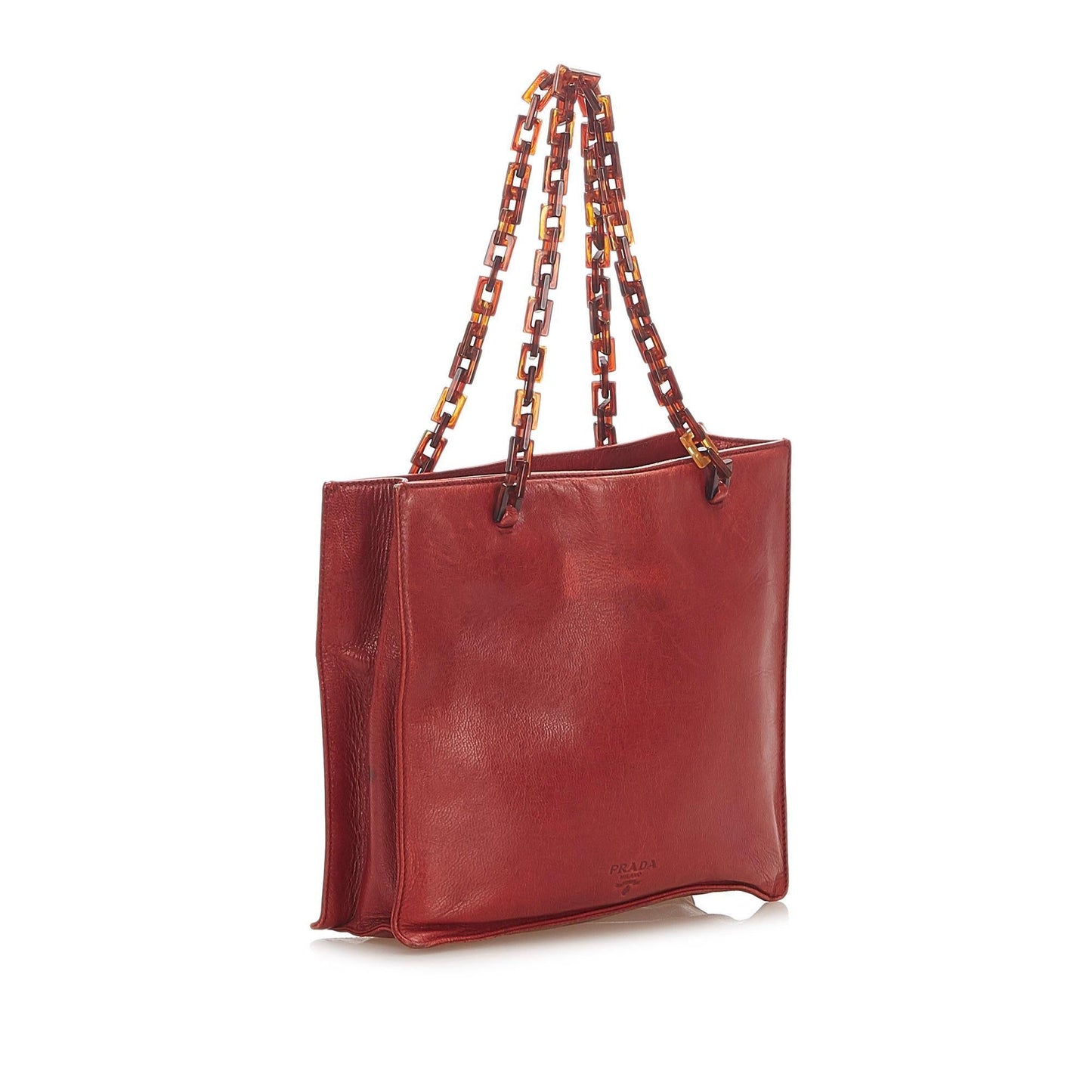 Prada Leather Chain Tote Bag  