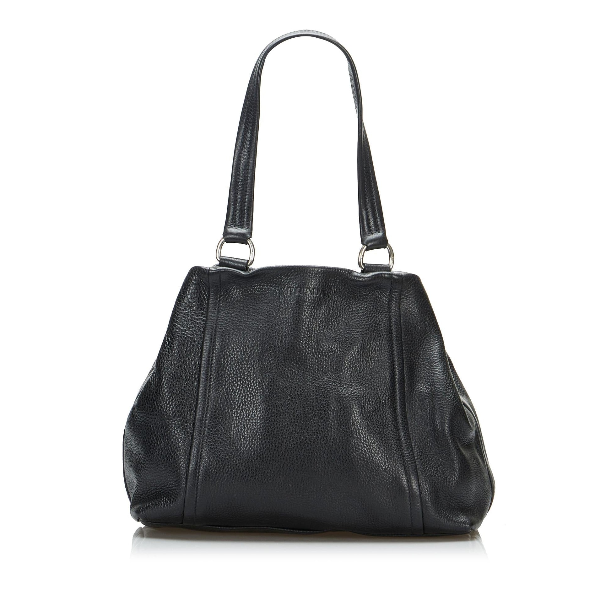 Prada Leather Handbag Bag (SHG-5s23zn)
